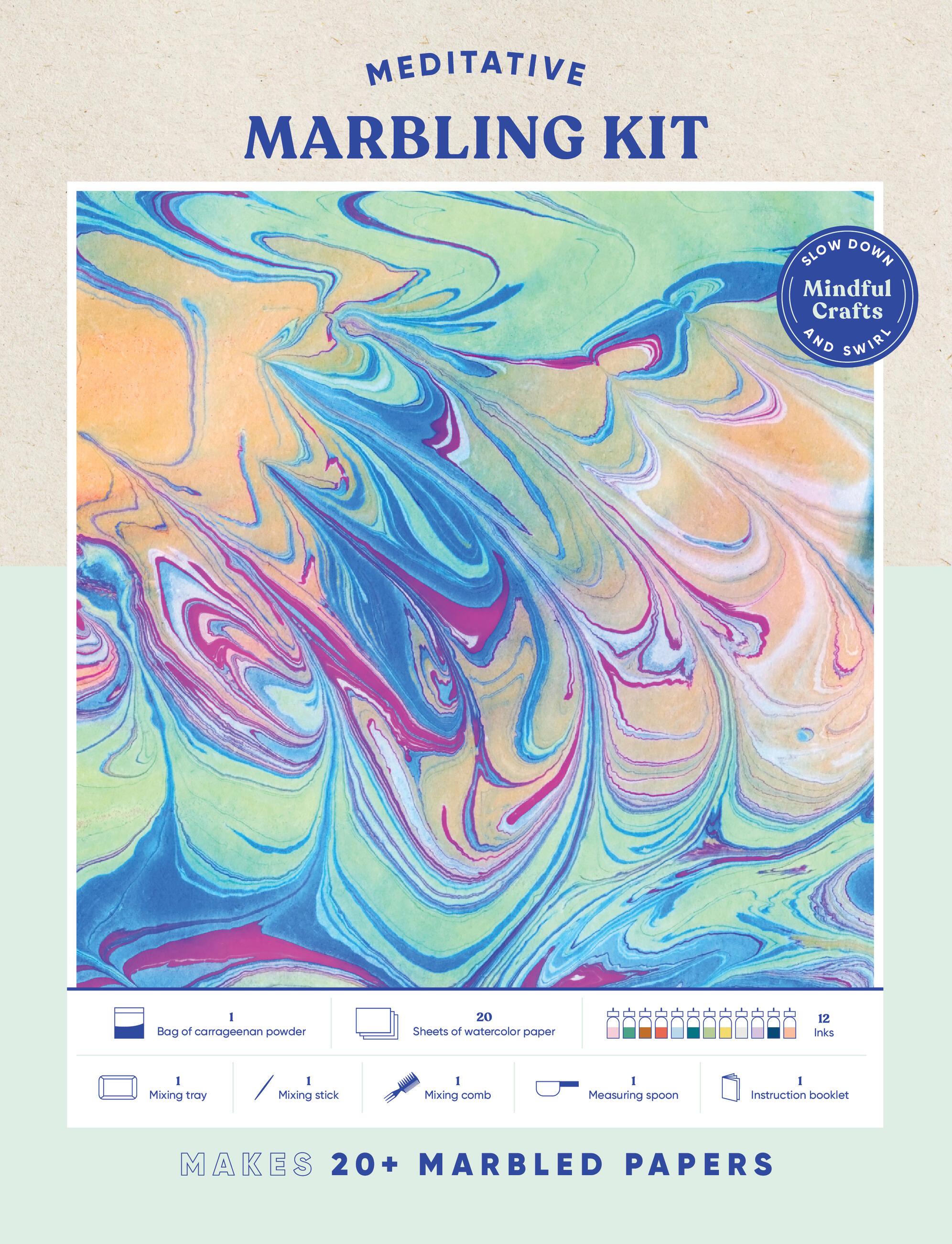 Vorderes Coverbild Mindful Crafts: Meditative Marbling Kit
