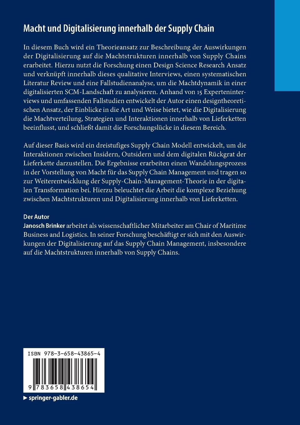 Rückseitencover Macht und Digitalisierung innerhalb der Supply Chain