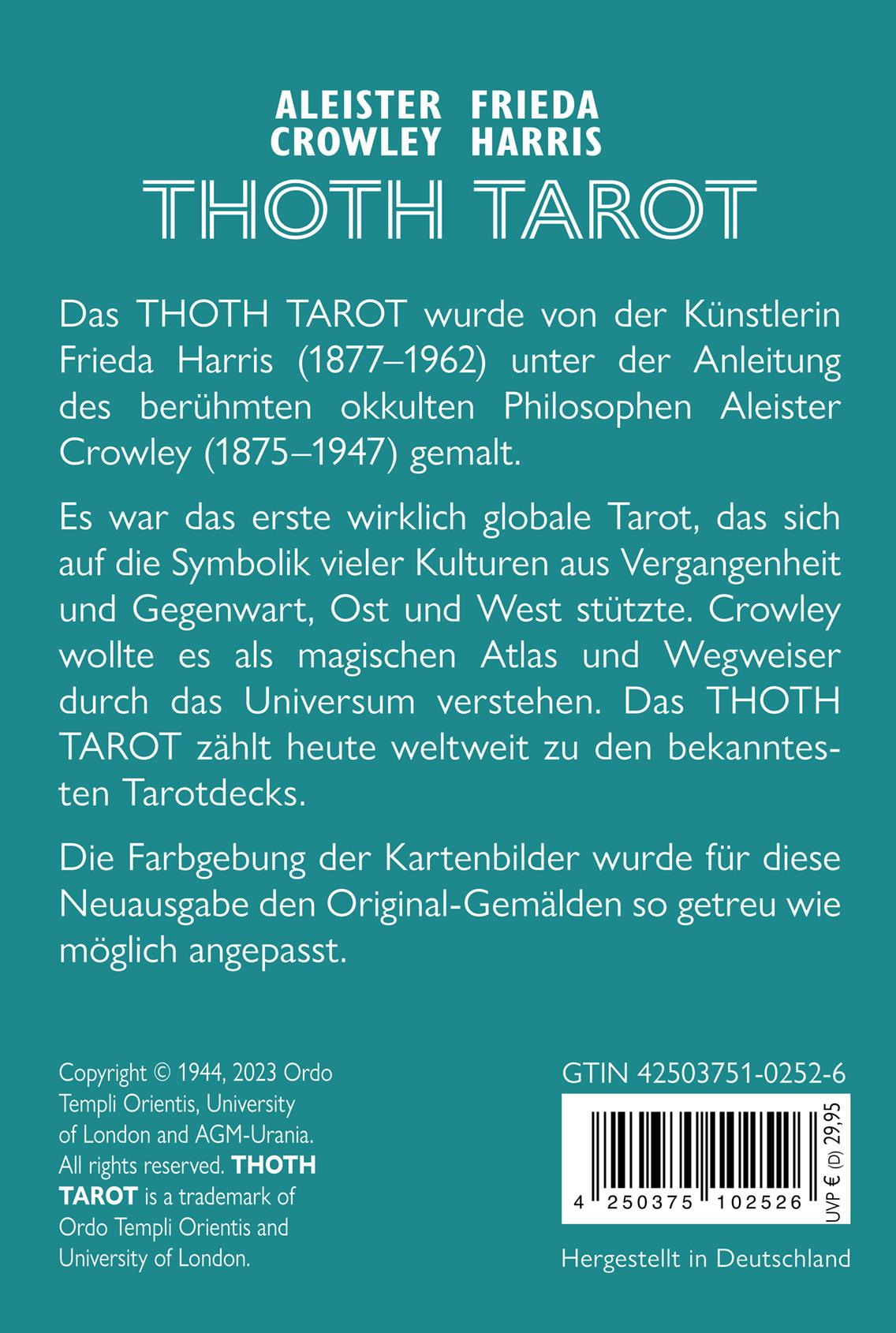 Rückseitencover Aleister Crowley Thoth Tarot (Deluxe Ausgabe, Deutsch, DE)