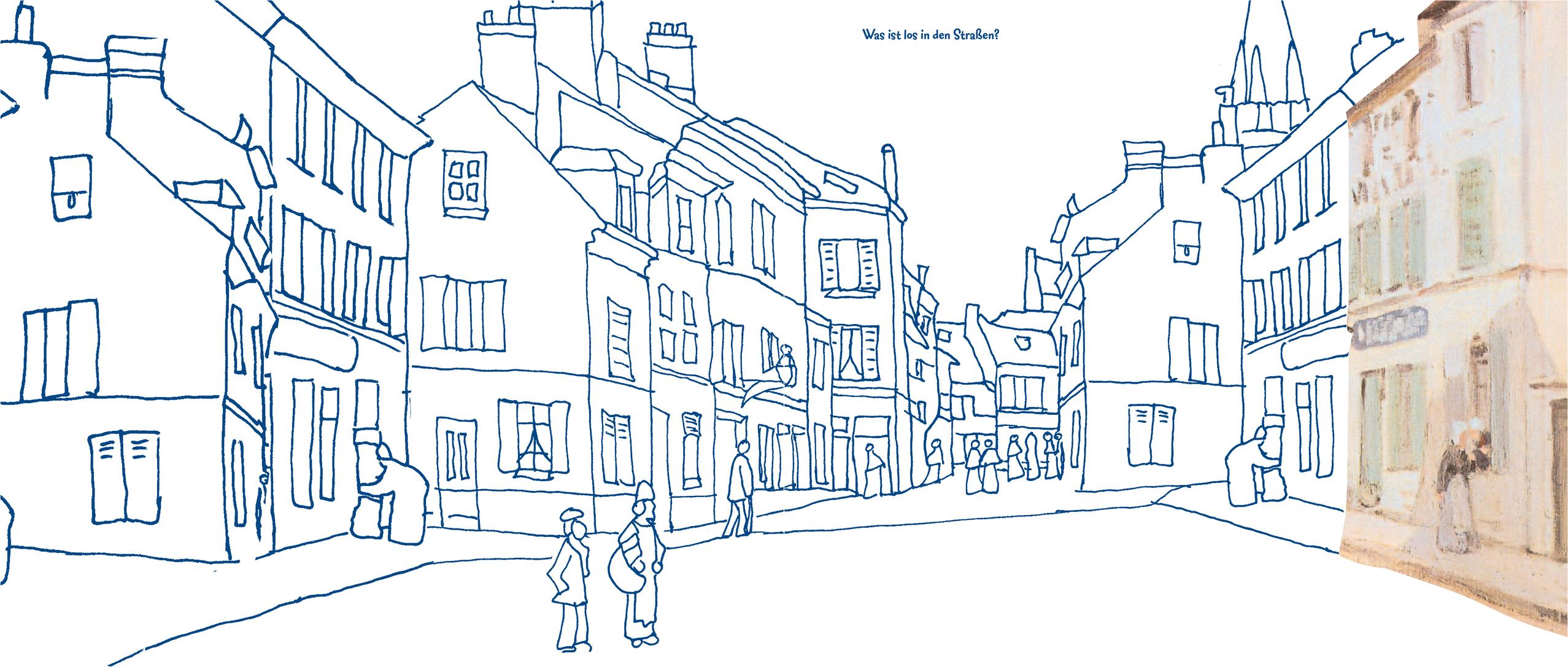 Beispielinhalt (Bild) Kunst-Malbuch Impressionisten