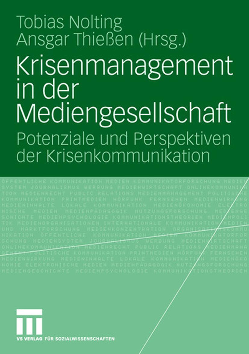 Vorderes Coverbild Krisenmanagement in der Mediengesellschaft