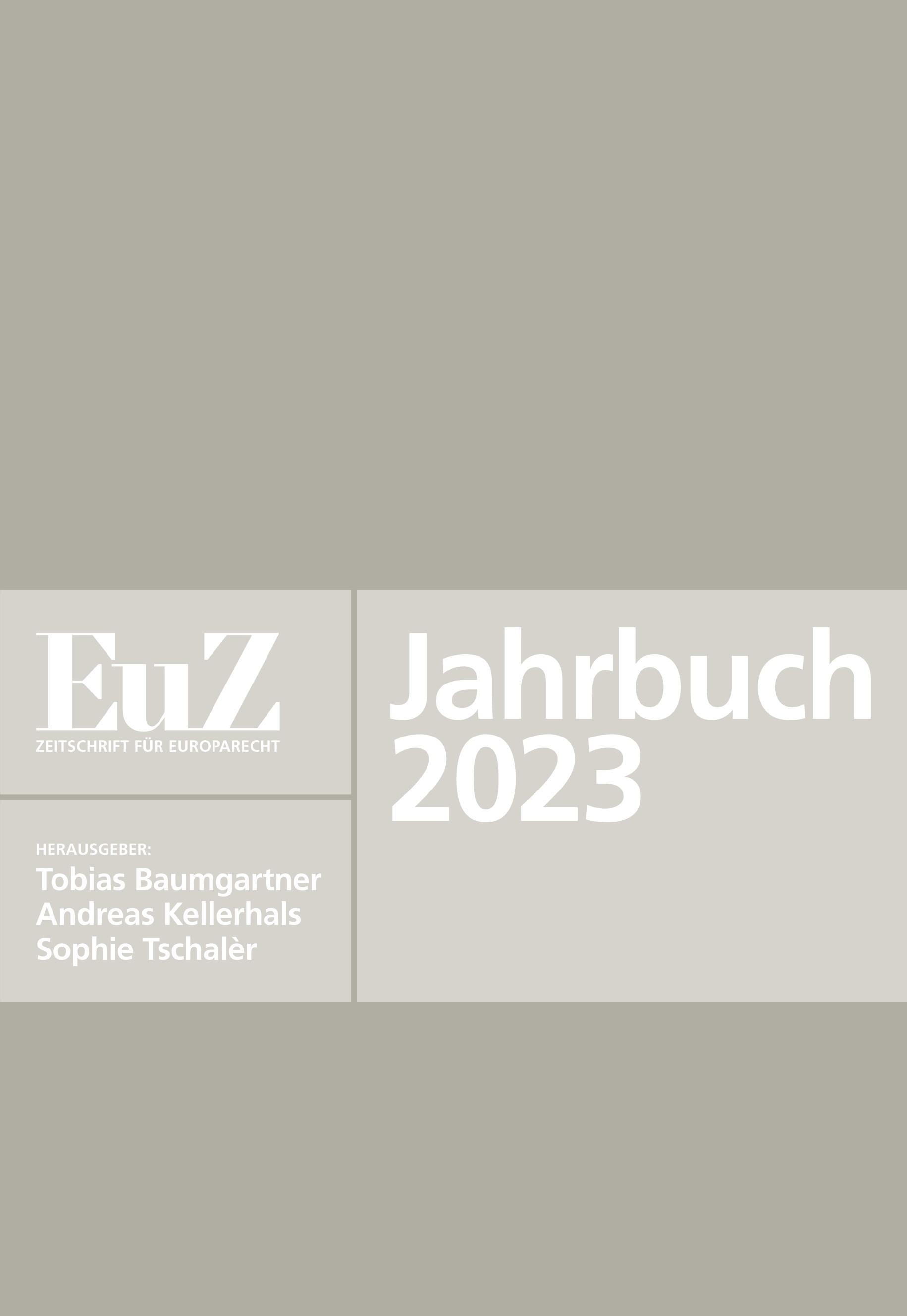 Vorderes Coverbild EuZ - Zeitschrift für Europarecht - Jahrbuch 2023