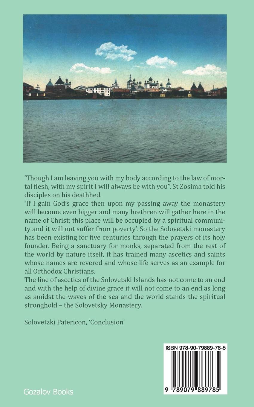 Rückseitencover Solovetski Patericon. The Holy Fathers of the Solovetski Isles