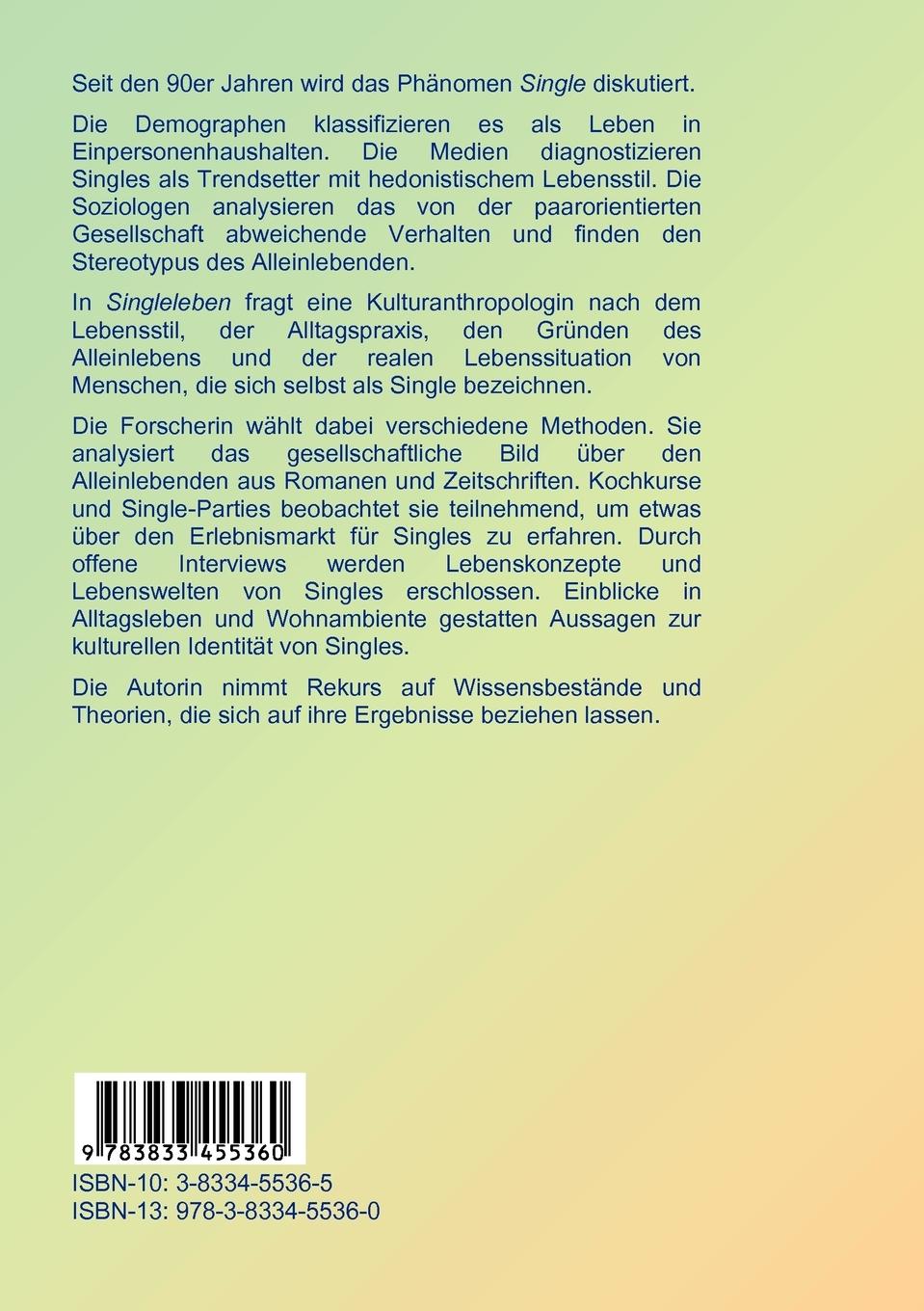 Rückseitencover Singleleben