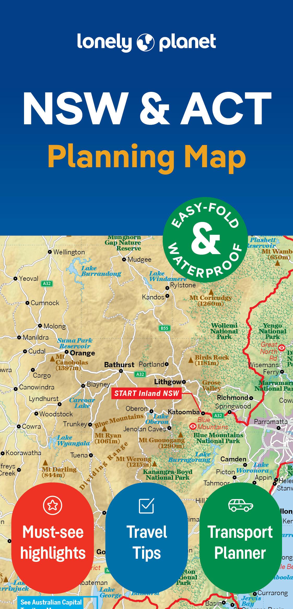 Vorderes Coverbild Lonely Planet New South Wales & ACT Planning Map