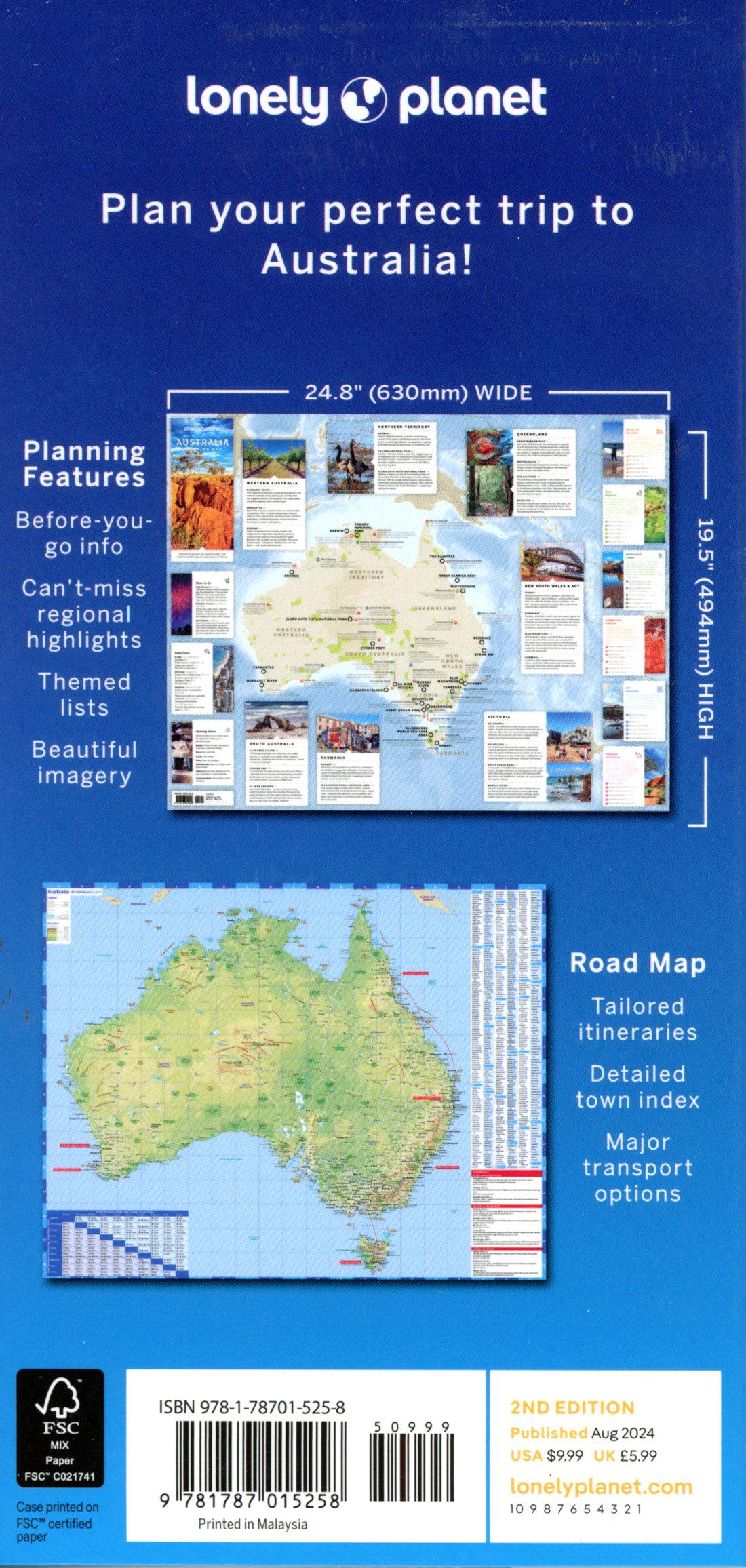 Beispielinhalt (Bild) Lonely Planet Australia Planning Map