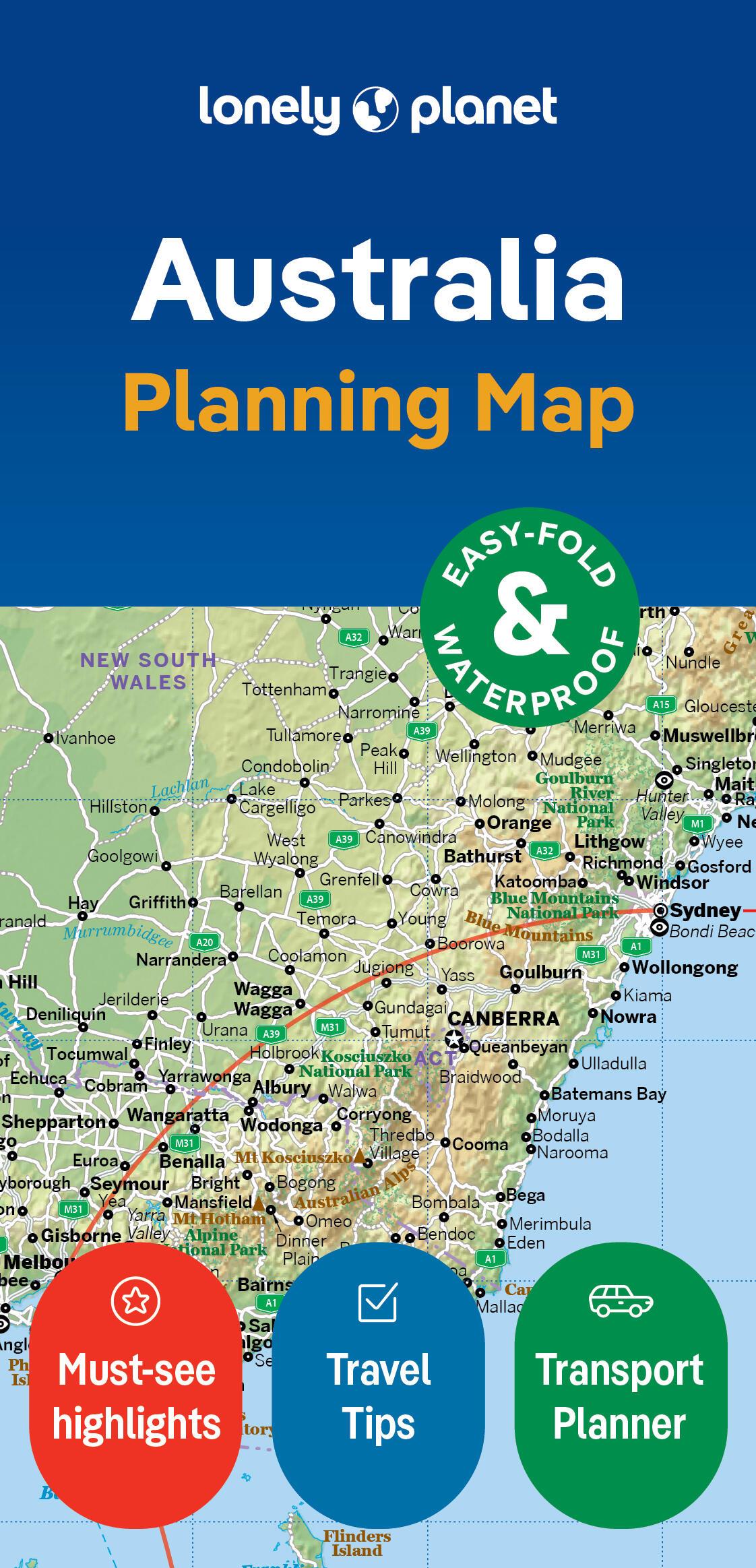 Vorderes Coverbild Lonely Planet Australia Planning Map