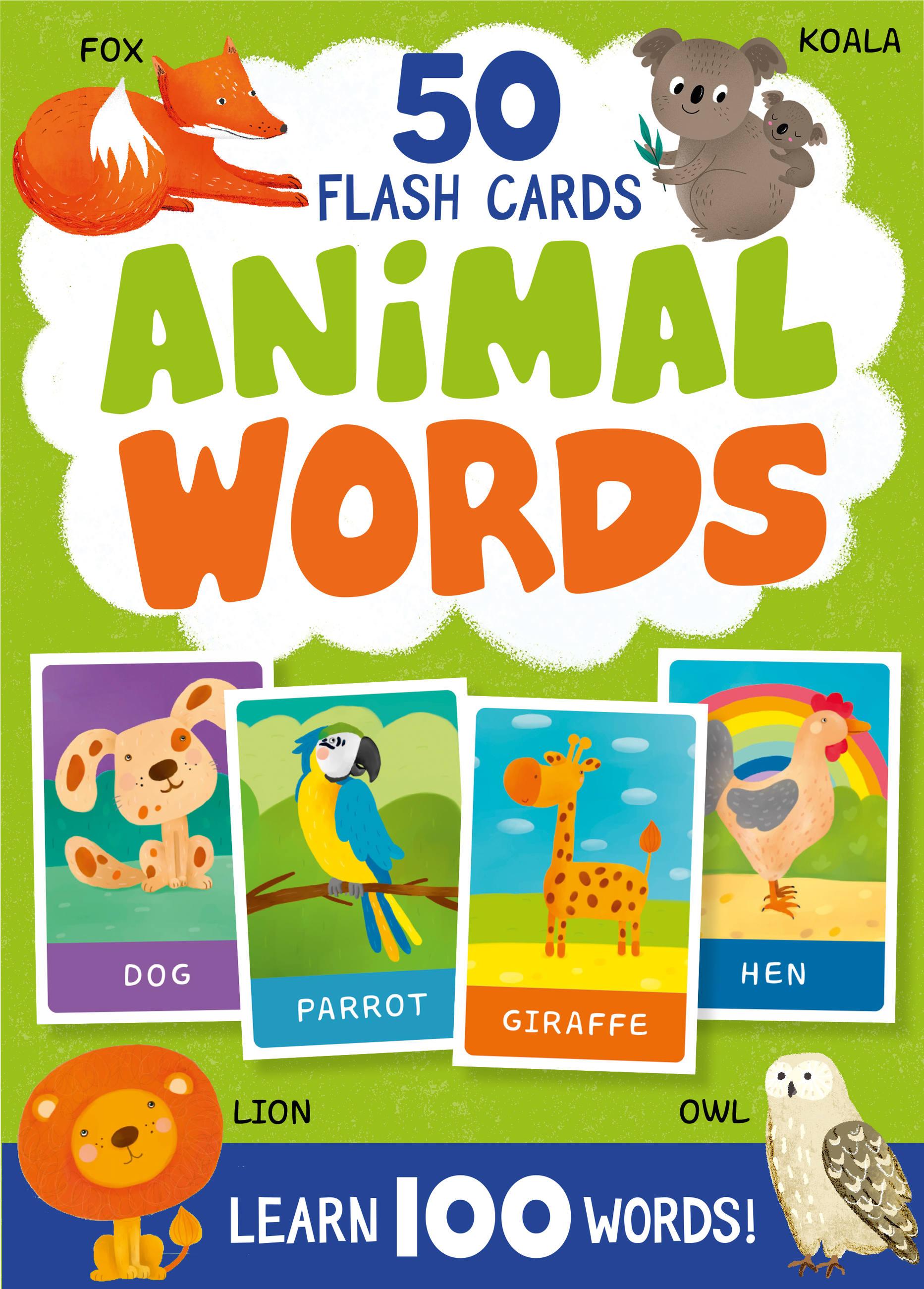 Vorderes Coverbild Animal Words. 50 Flash Cards