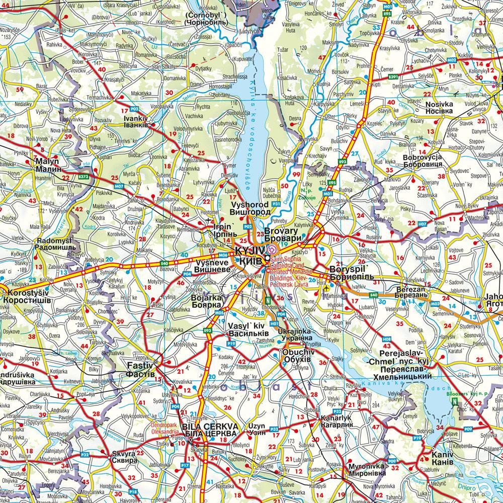 Beispielinhalt (Bild) Ukraine - Moldawien, Straßenkarte 1:1.000.000, freytag & berndt