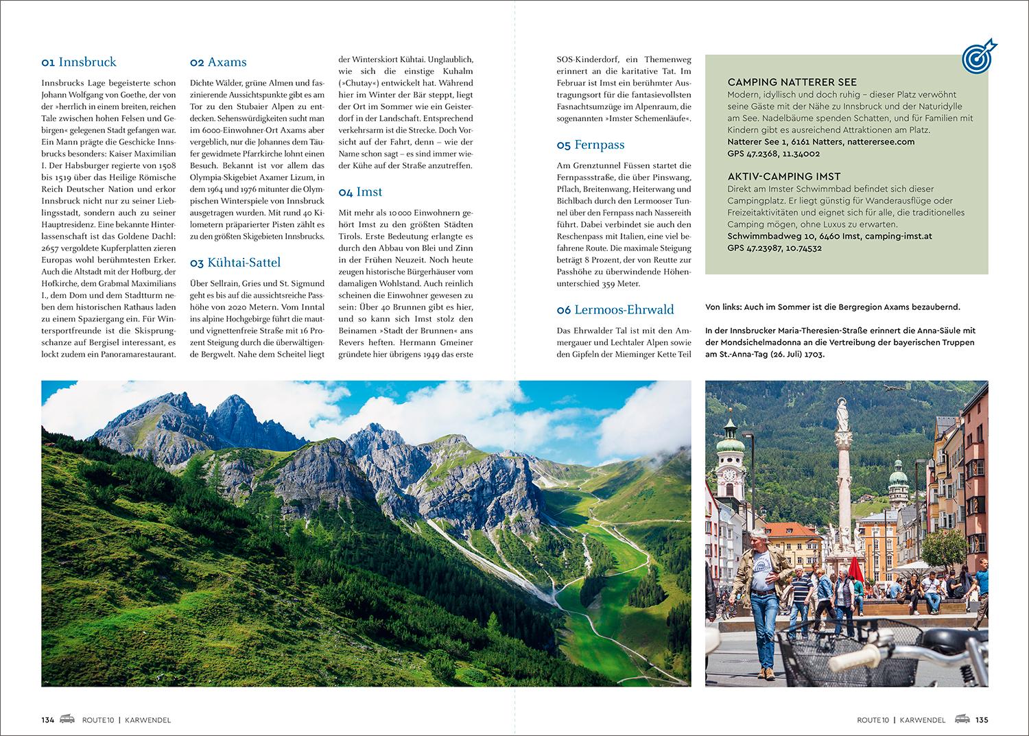 Beispielinhalt (Bild) KUNTH Mit dem Wohnmobil durch die Alpen