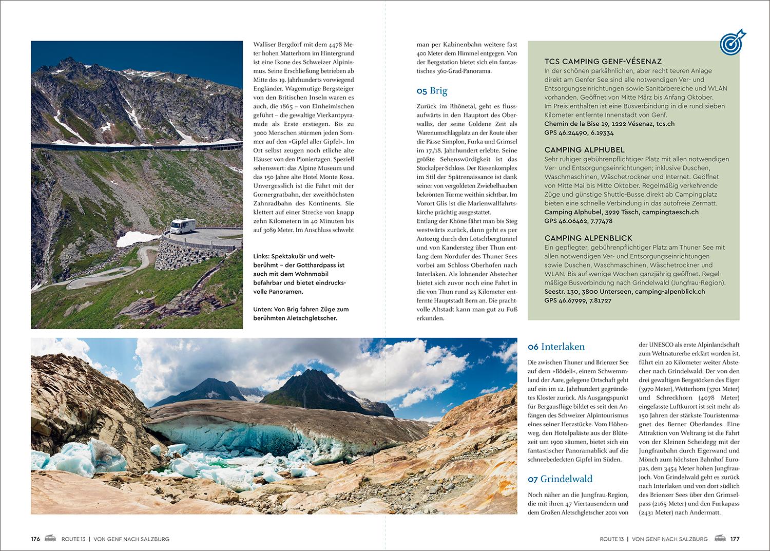 Beispielinhalt (Bild) KUNTH Mit dem Wohnmobil durch die Alpen