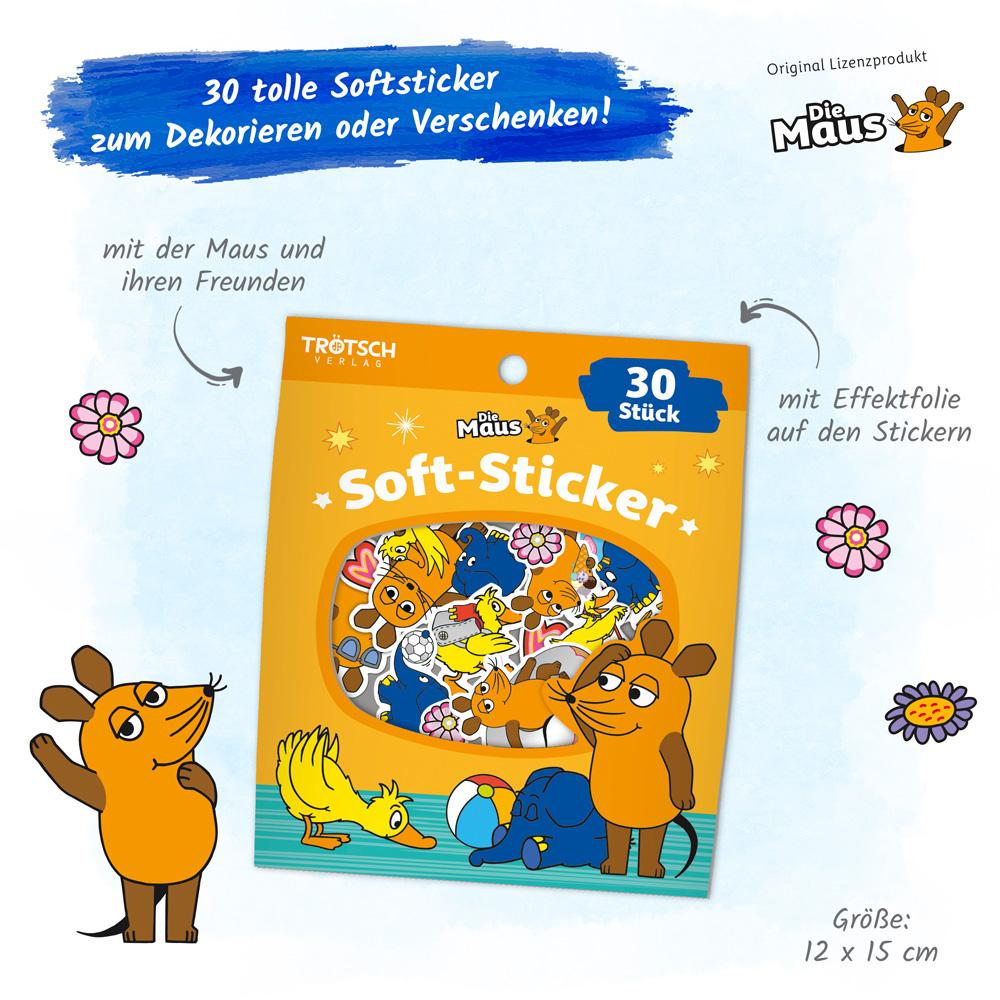 Beispielinhalt (Bild) Trötsch Die Maus Soft-Sticker
