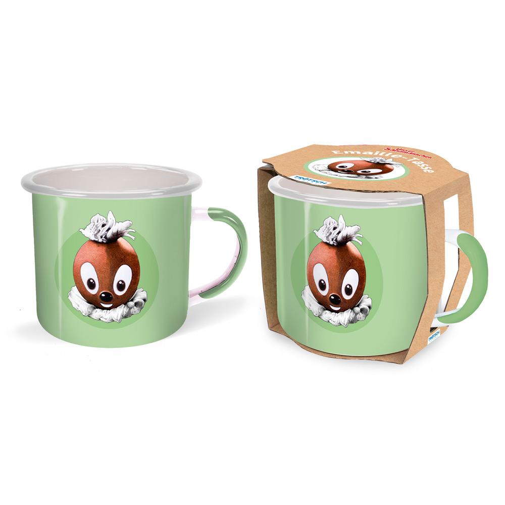 Vorderes Coverbild Trötsch Unser Sandmännchen Emailletasse Pittiplatsch