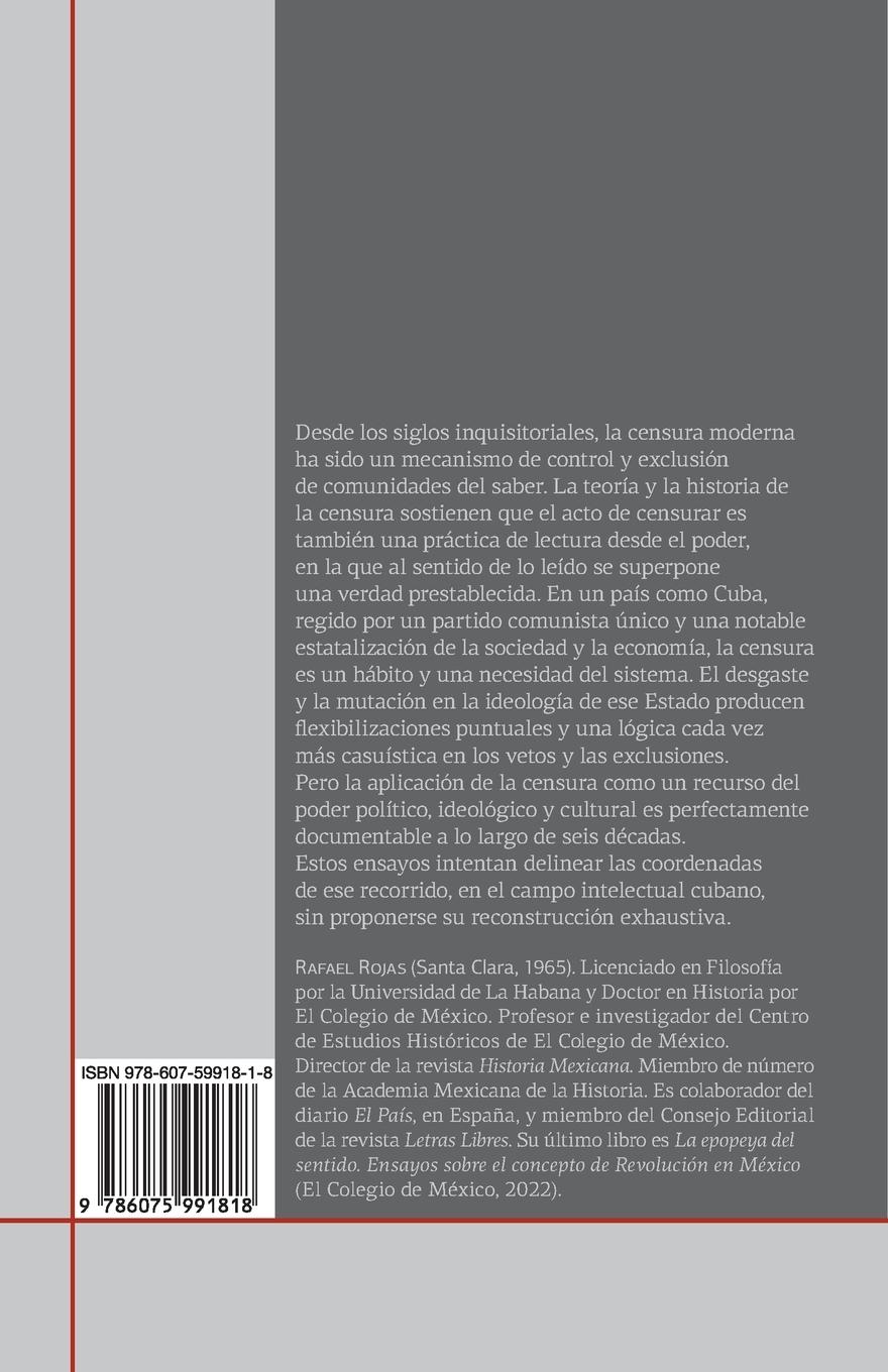 Rückseitencover Breve historia de la censura y otros ensayos sobre arte y poder en Cuba