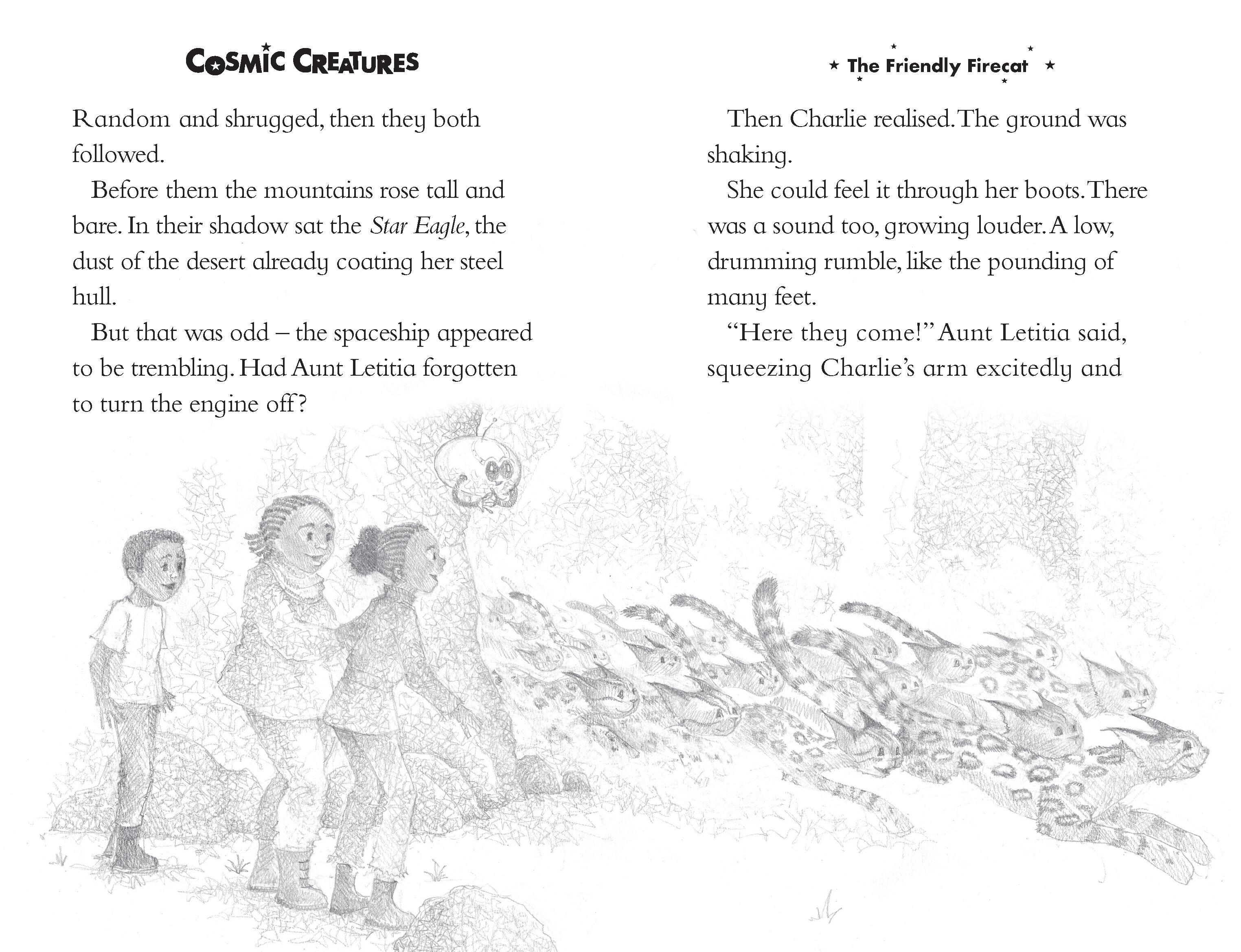 Beispielinhalt (Bild) Cosmic Creatures: The Friendly Firecat