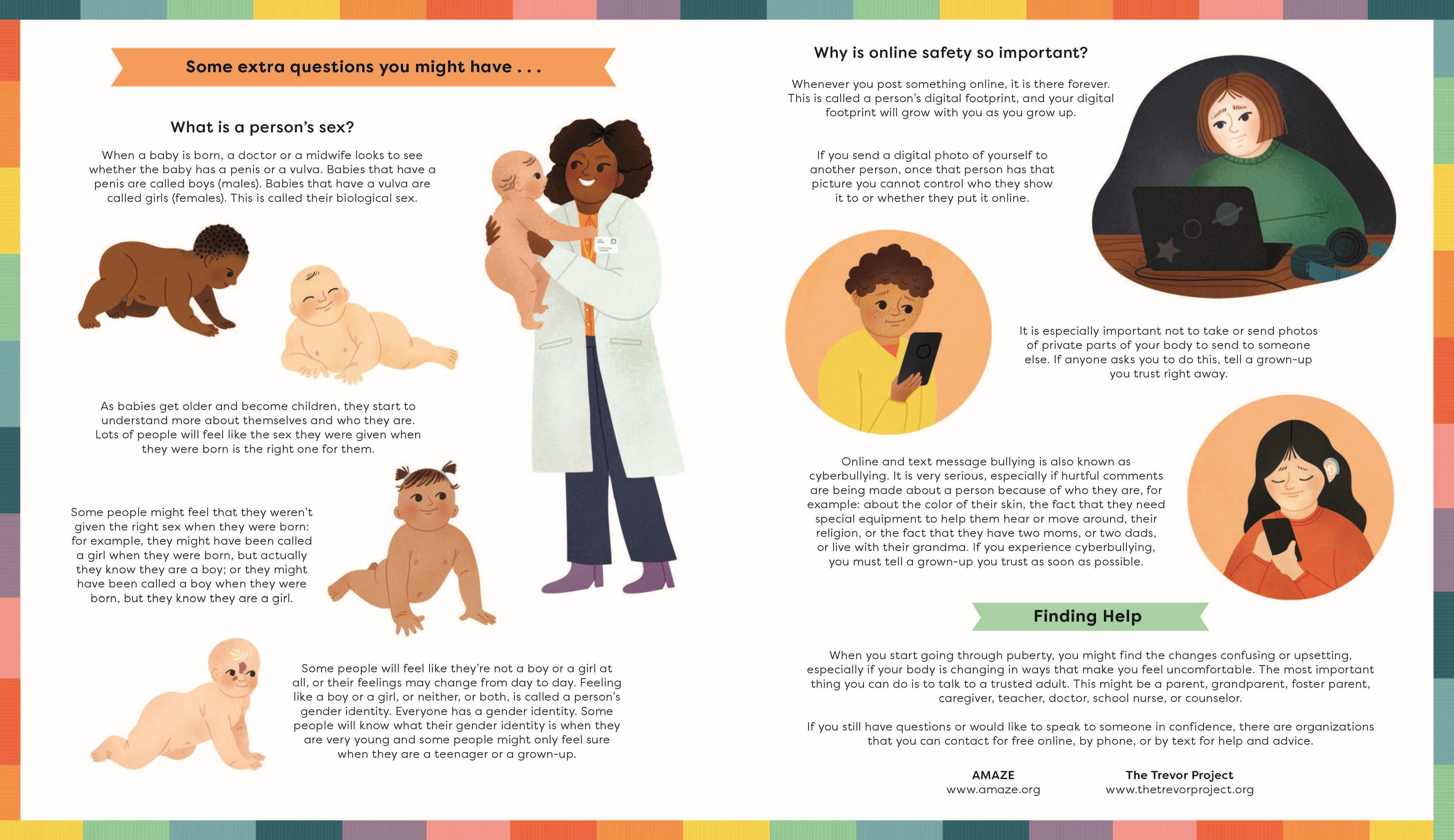 Beispielinhalt (Bild) Growing Up: An Inclusive Guide to Puberty and Your Changing Body