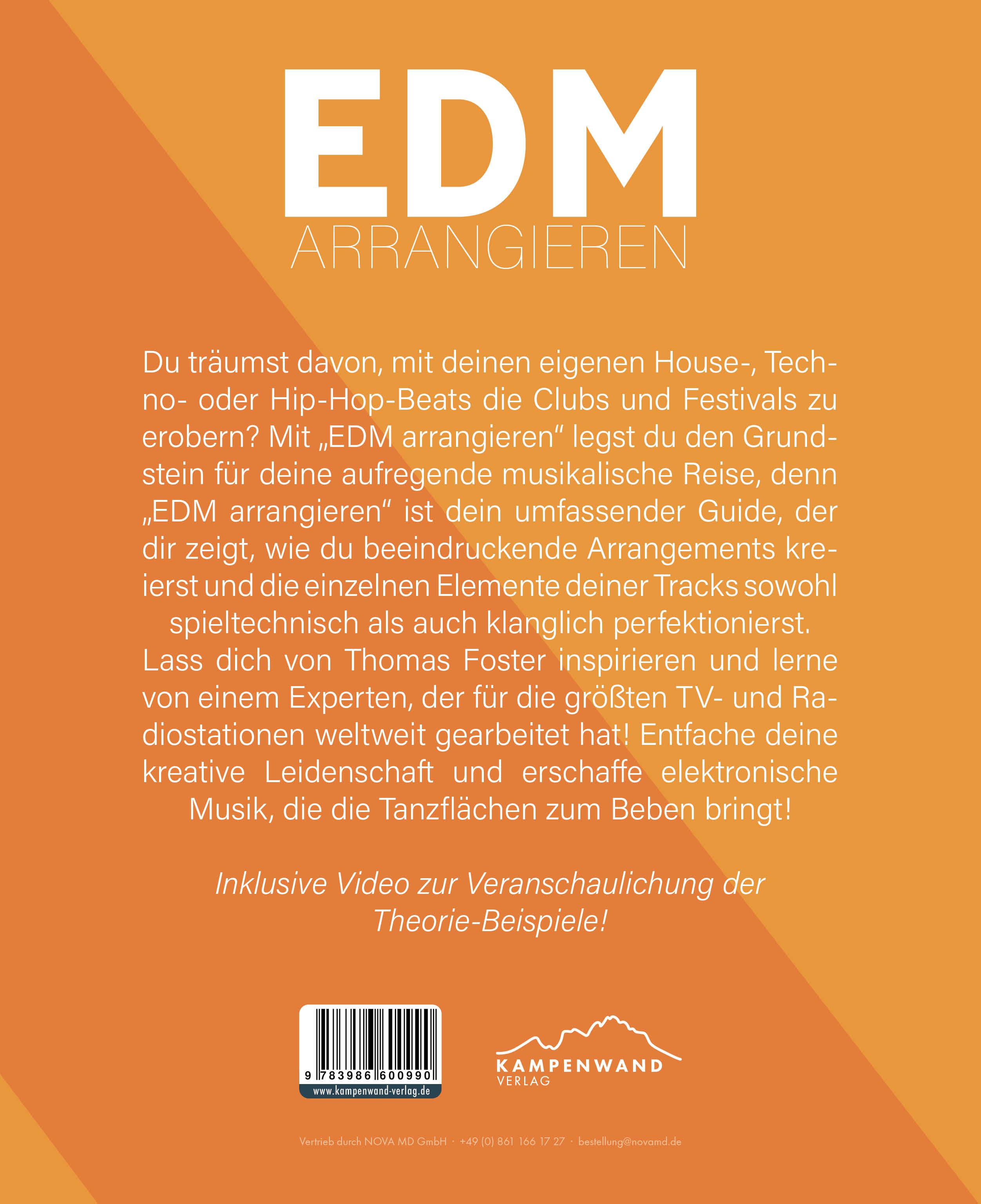 Rückseitencover EDM arrangieren
