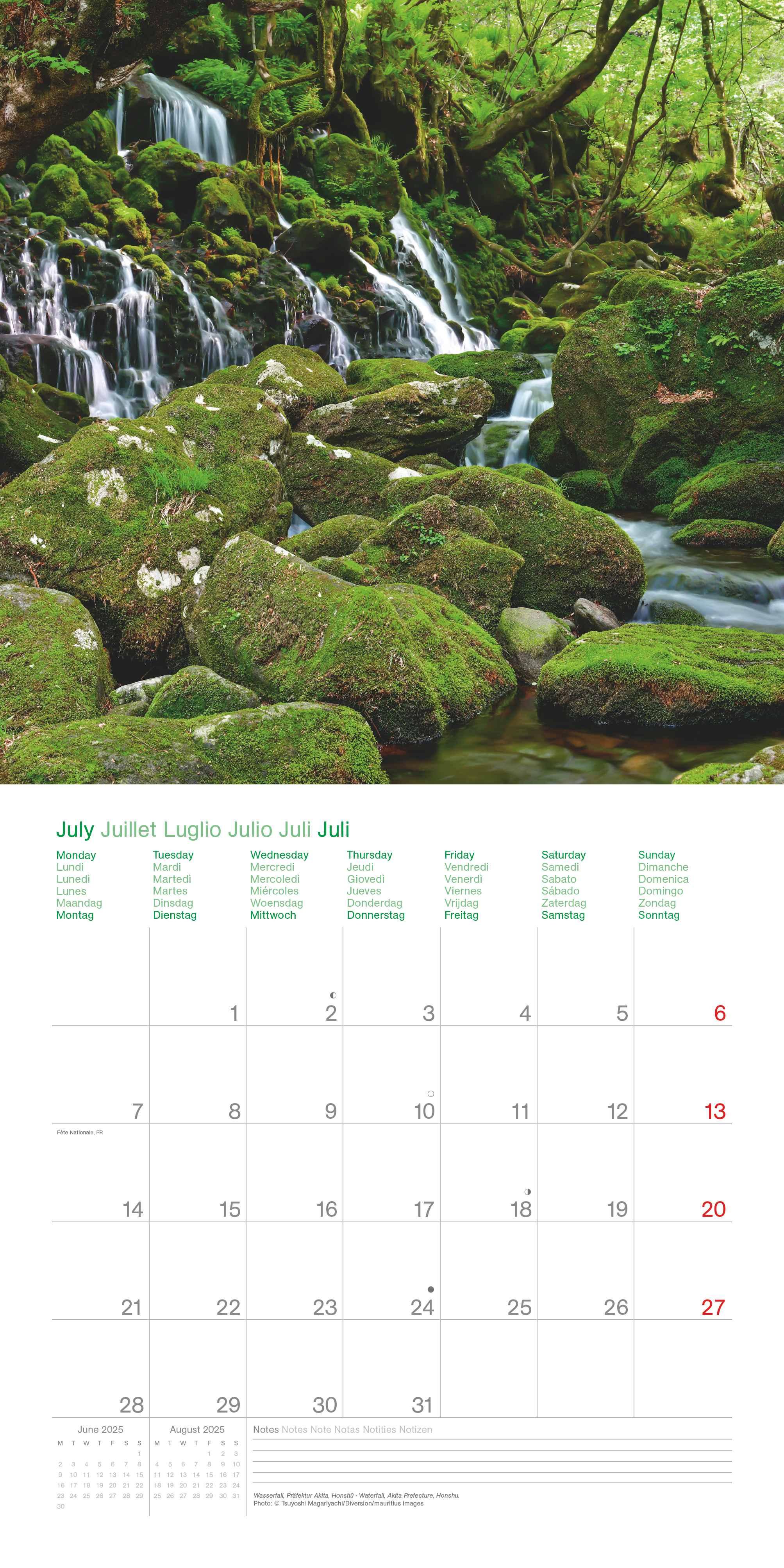 Beispielinhalt (Bild) Japan 2025 - Wand-Kalender - Broschüren-Kalender - 30x30 - 30x60 geöffnet - Reise-Kalender