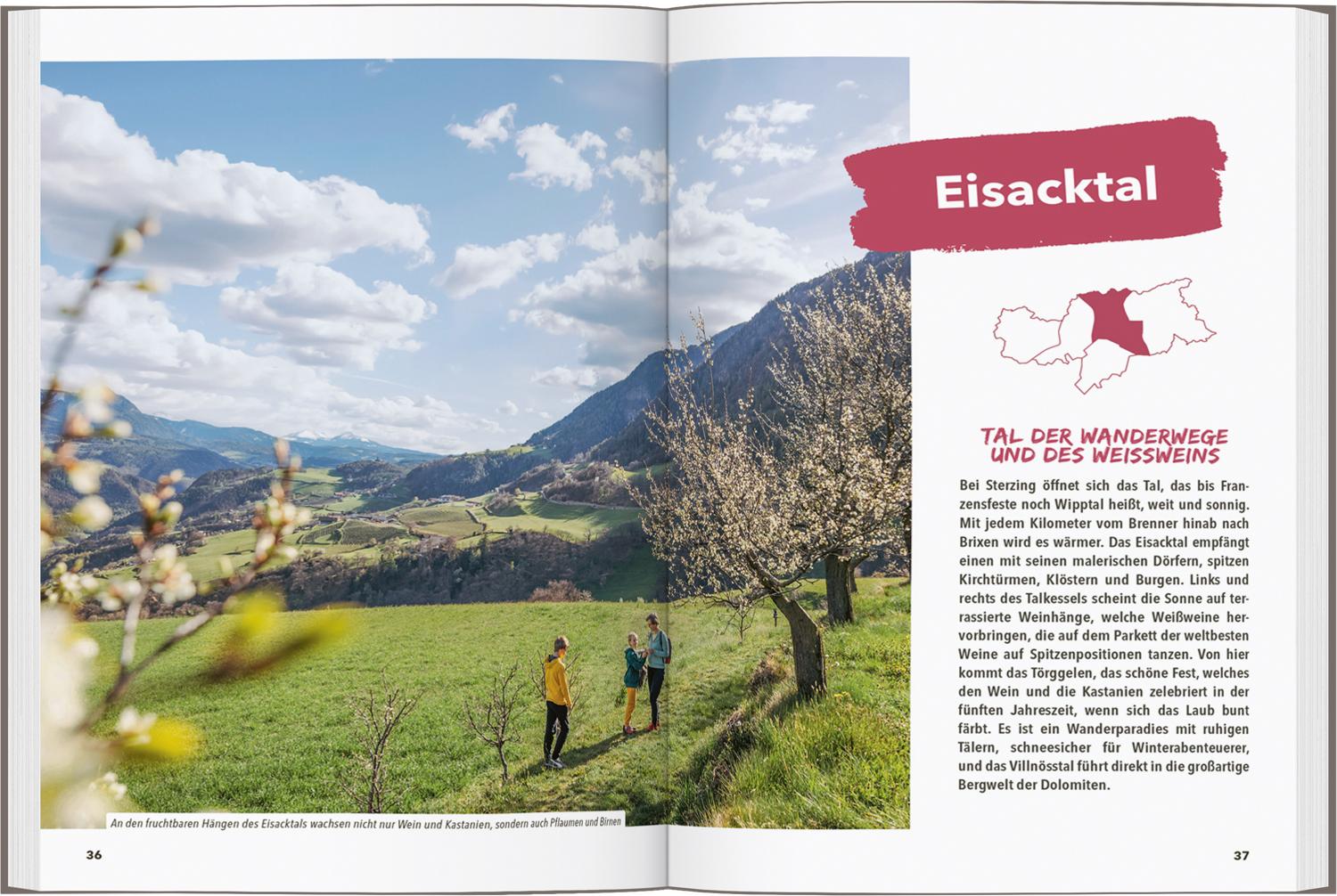 Beispielinhalt (Bild) MARCO POLO OUTDOOR GUIDE Reiseführer Südtirol