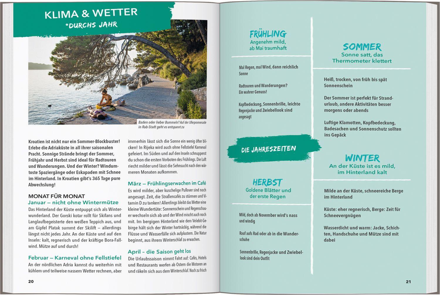 Beispielinhalt (Bild) MARCO POLO OUTDOOR GUIDE Reiseführer Kroatische Küste