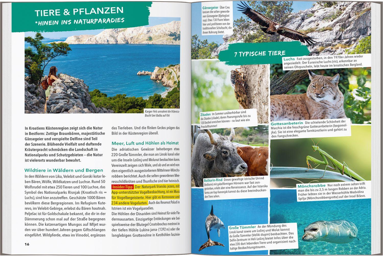 Beispielinhalt (Bild) MARCO POLO OUTDOOR GUIDE Reiseführer Kroatische Küste