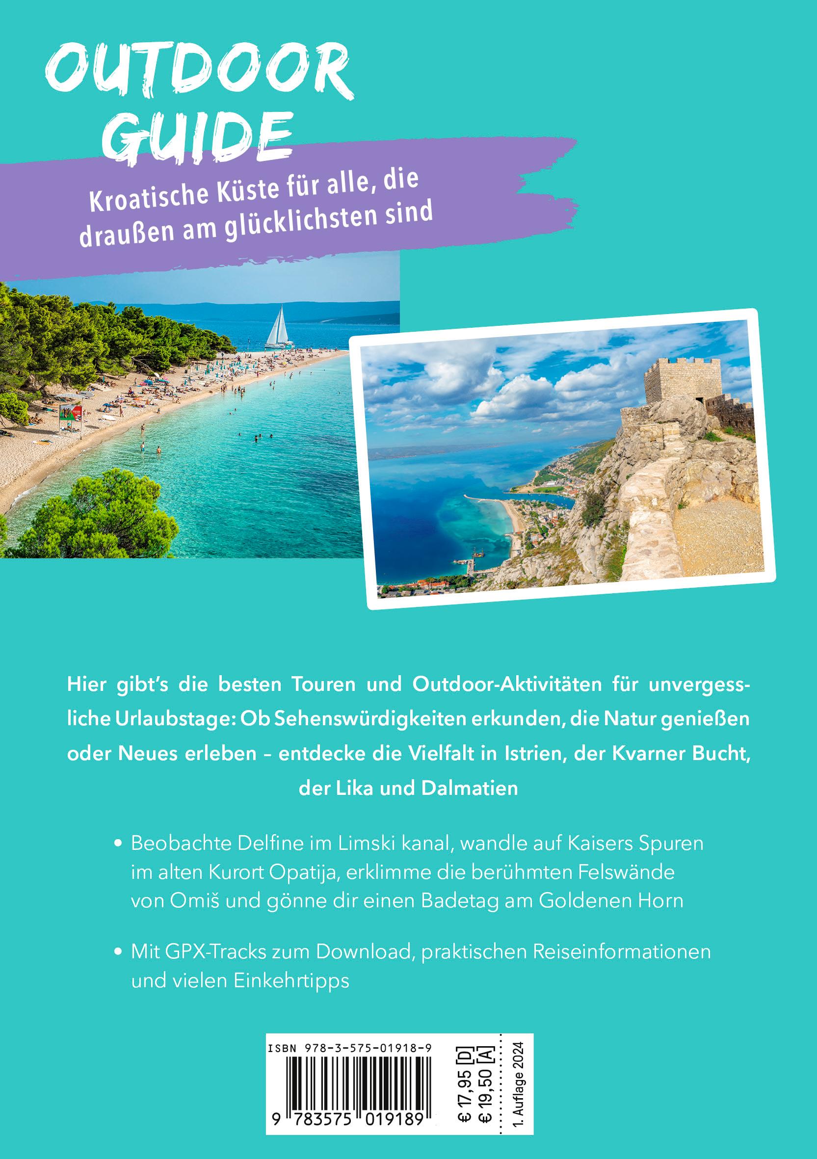 Rückseitencover MARCO POLO OUTDOOR GUIDE Reiseführer Kroatische Küste