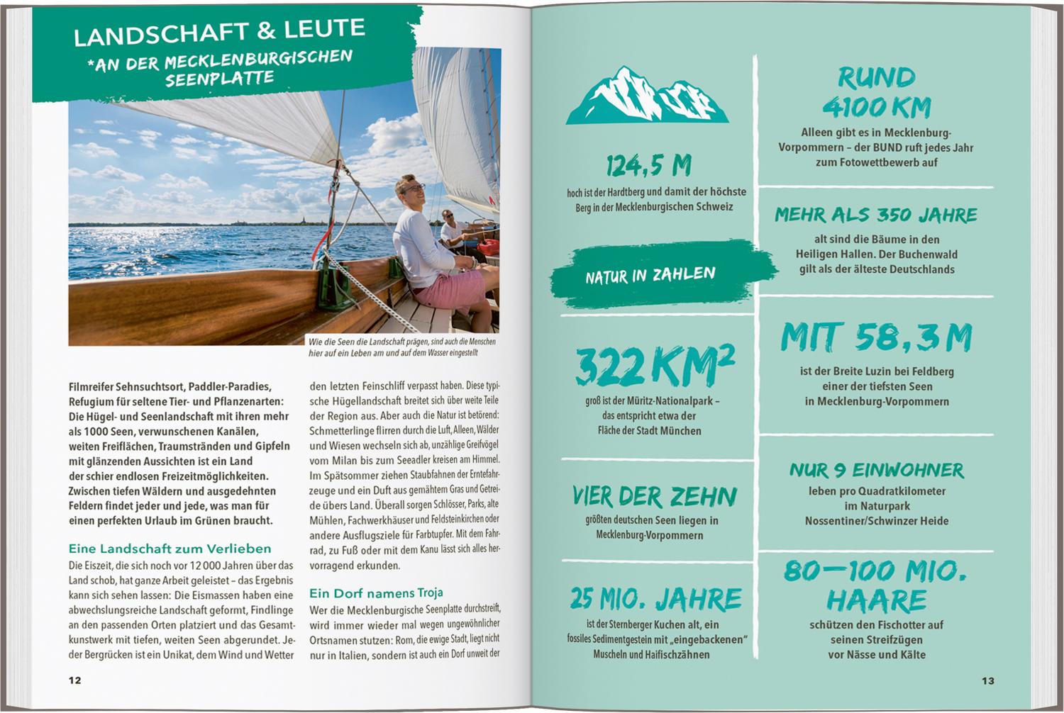 Beispielinhalt (Bild) MARCO POLO OUTDOOR GUIDE Reiseführer Mecklenburgische Seenplatte