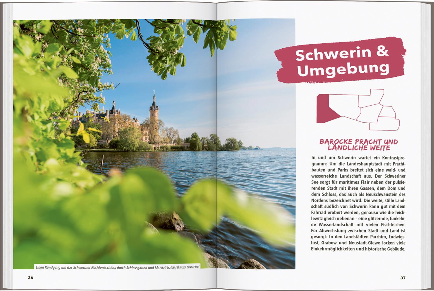 Beispielinhalt (Bild) MARCO POLO OUTDOOR GUIDE Reiseführer Mecklenburgische Seenplatte