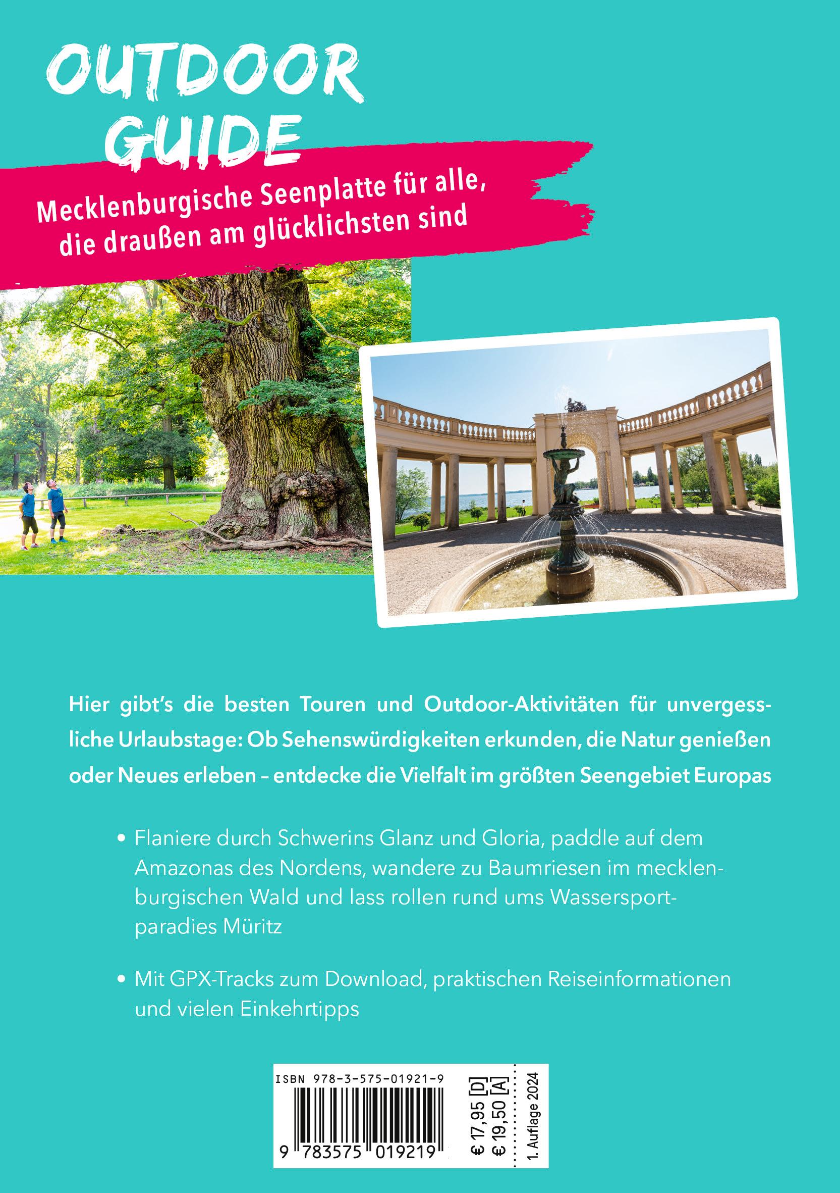 Rückseitencover MARCO POLO OUTDOOR GUIDE Reiseführer Mecklenburgische Seenplatte