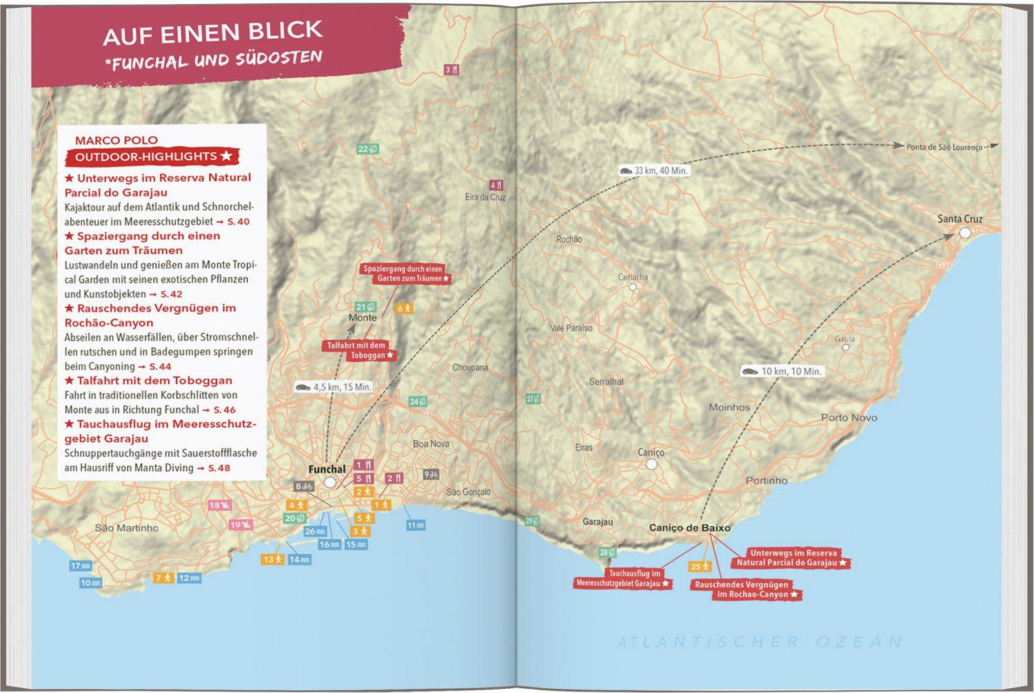Beispielinhalt (Bild) MARCO POLO OUTDOOR GUIDE Reiseführer Madeira