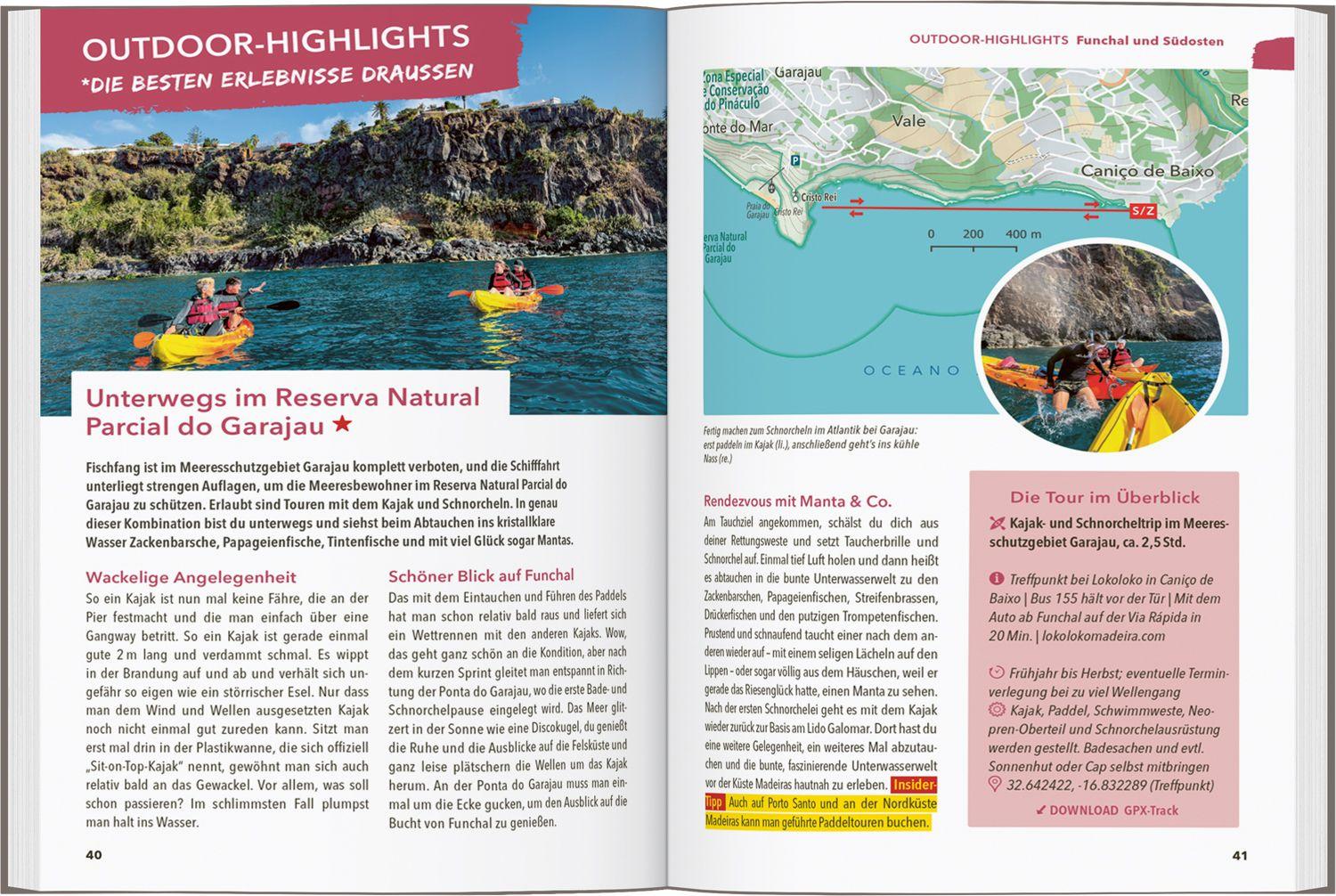 Beispielinhalt (Bild) MARCO POLO OUTDOOR GUIDE Reiseführer Madeira