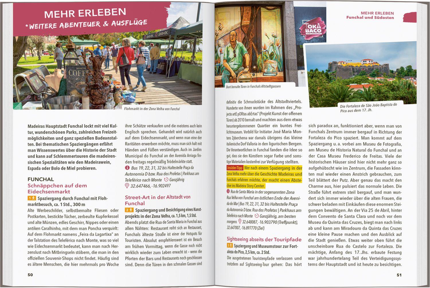 Beispielinhalt (Bild) MARCO POLO OUTDOOR GUIDE Reiseführer Madeira