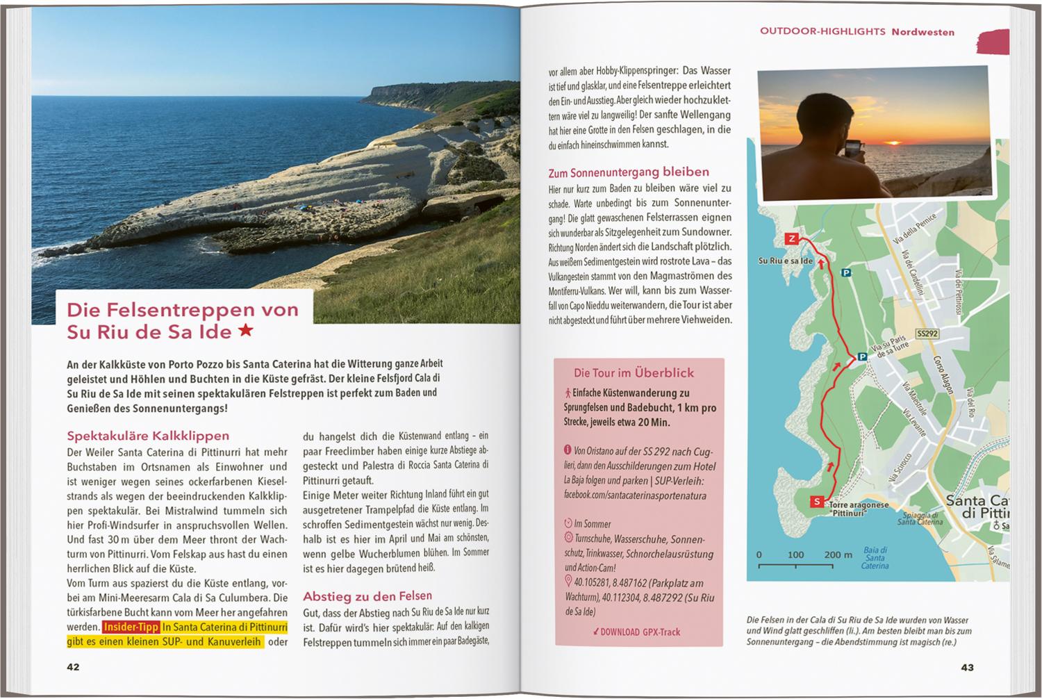 Beispielinhalt (Bild) MARCO POLO OUTDOOR GUIDE Reiseführer Sardinien