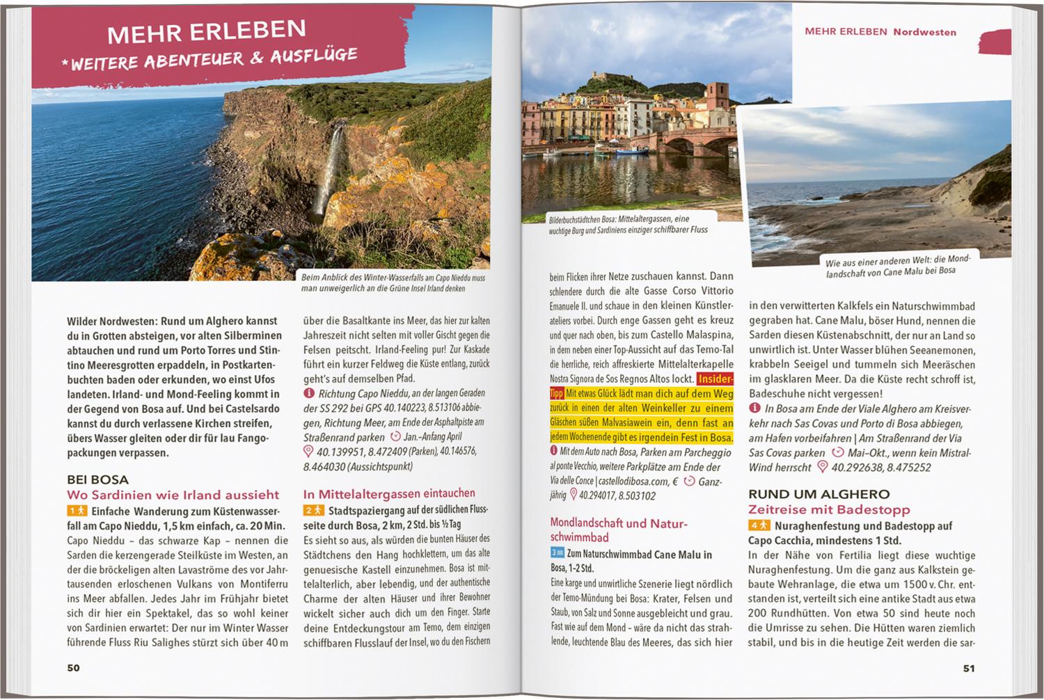 Beispielinhalt (Bild) MARCO POLO OUTDOOR GUIDE Reiseführer Sardinien