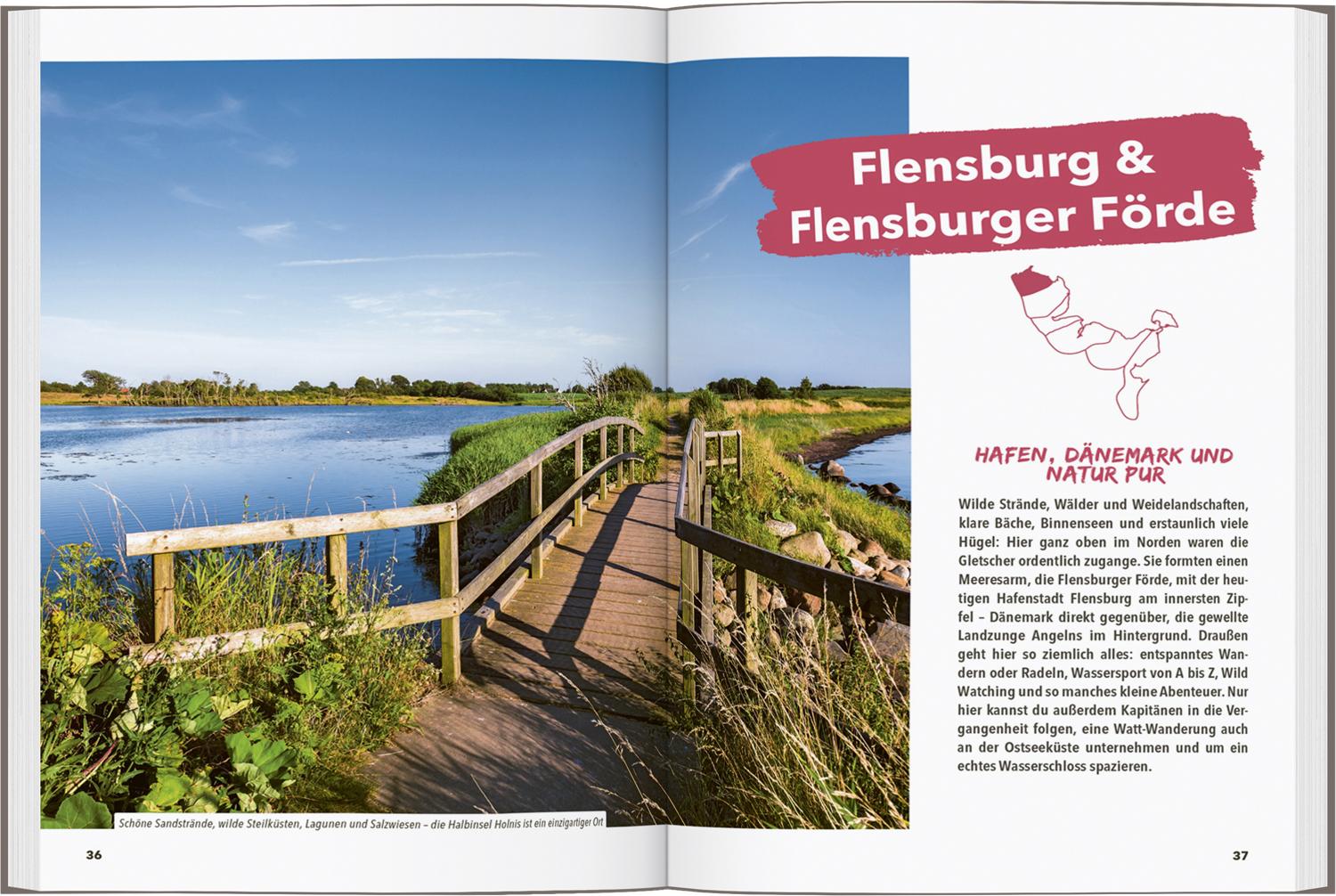 Beispielinhalt (Bild) MARCO POLO OUTDOOR GUIDE Reiseführer Ostseeküste Schleswig-Holstein