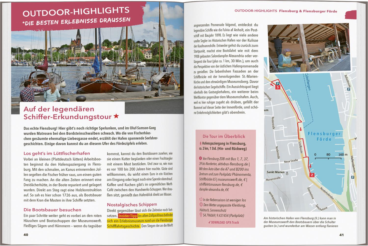 Beispielinhalt (Bild) MARCO POLO OUTDOOR GUIDE Reiseführer Ostseeküste Schleswig-Holstein
