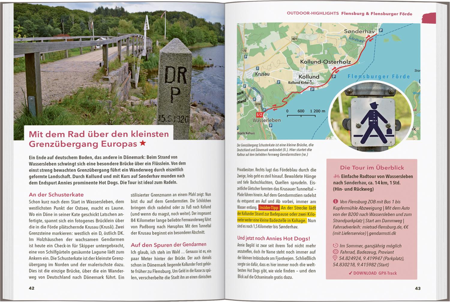 Beispielinhalt (Bild) MARCO POLO OUTDOOR GUIDE Reiseführer Ostseeküste Schleswig-Holstein