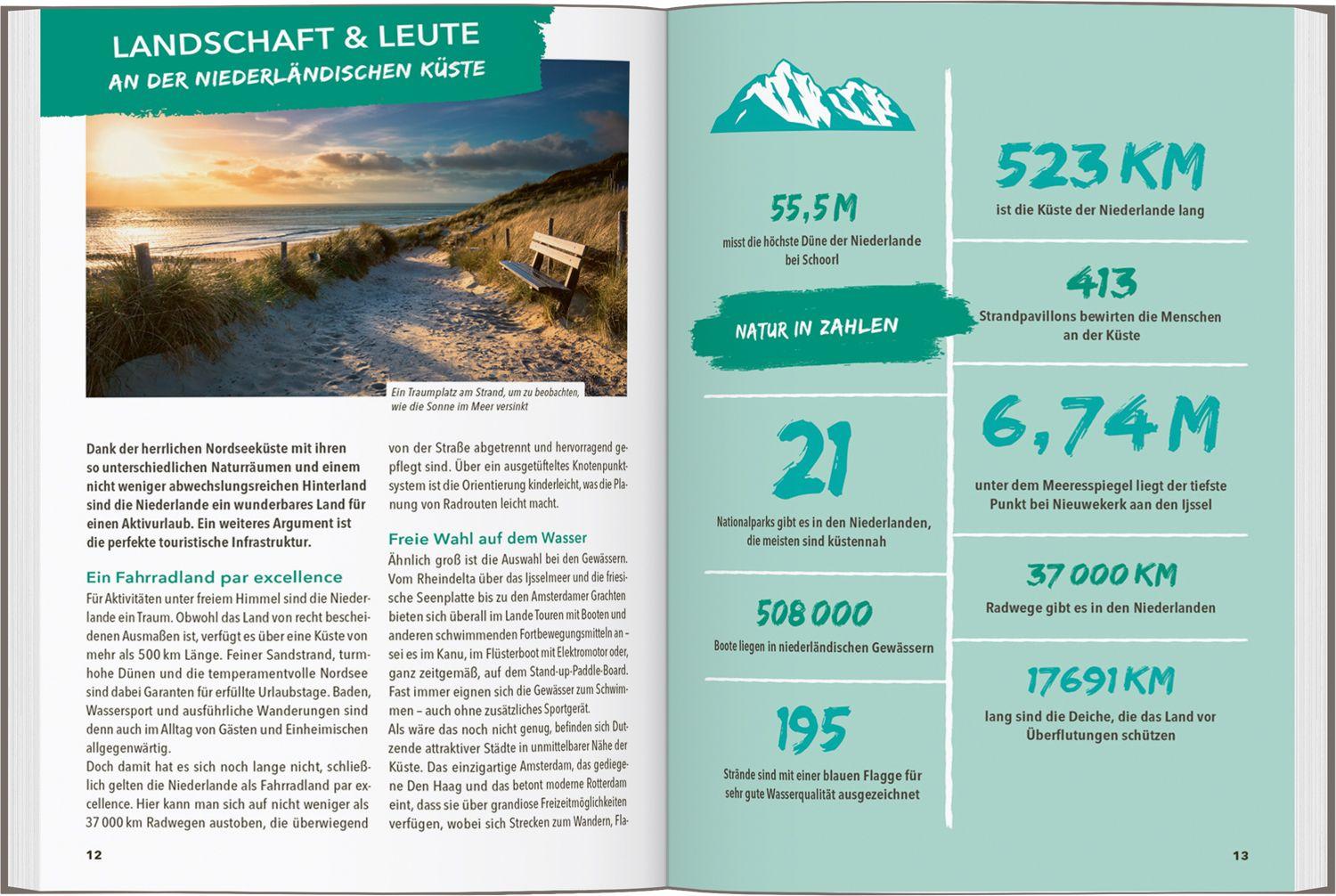 Beispielinhalt (Bild) MARCO POLO OUTDOOR GUIDE Reiseführer Niederländische Küste