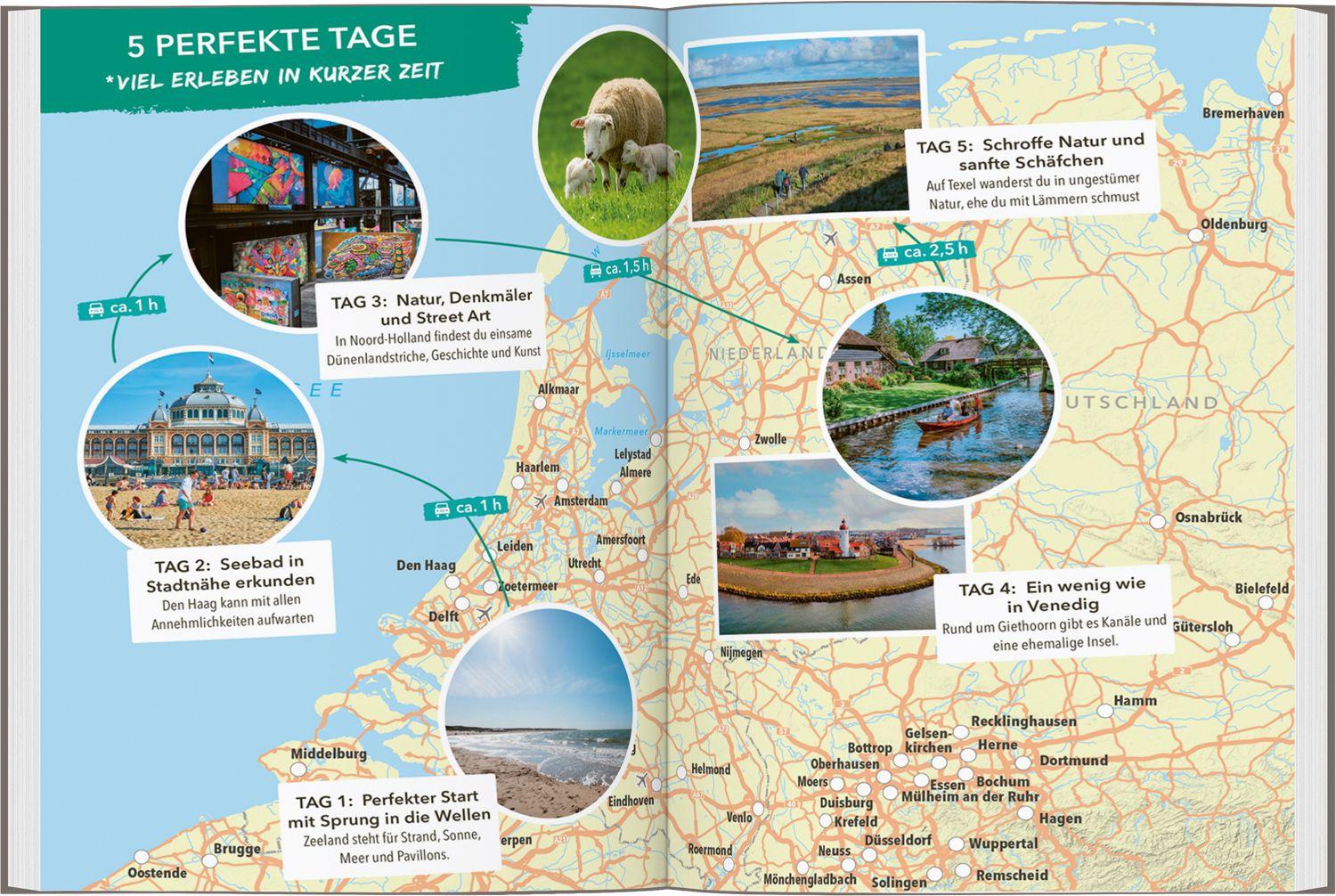 Beispielinhalt (Bild) MARCO POLO OUTDOOR GUIDE Reiseführer Niederländische Küste