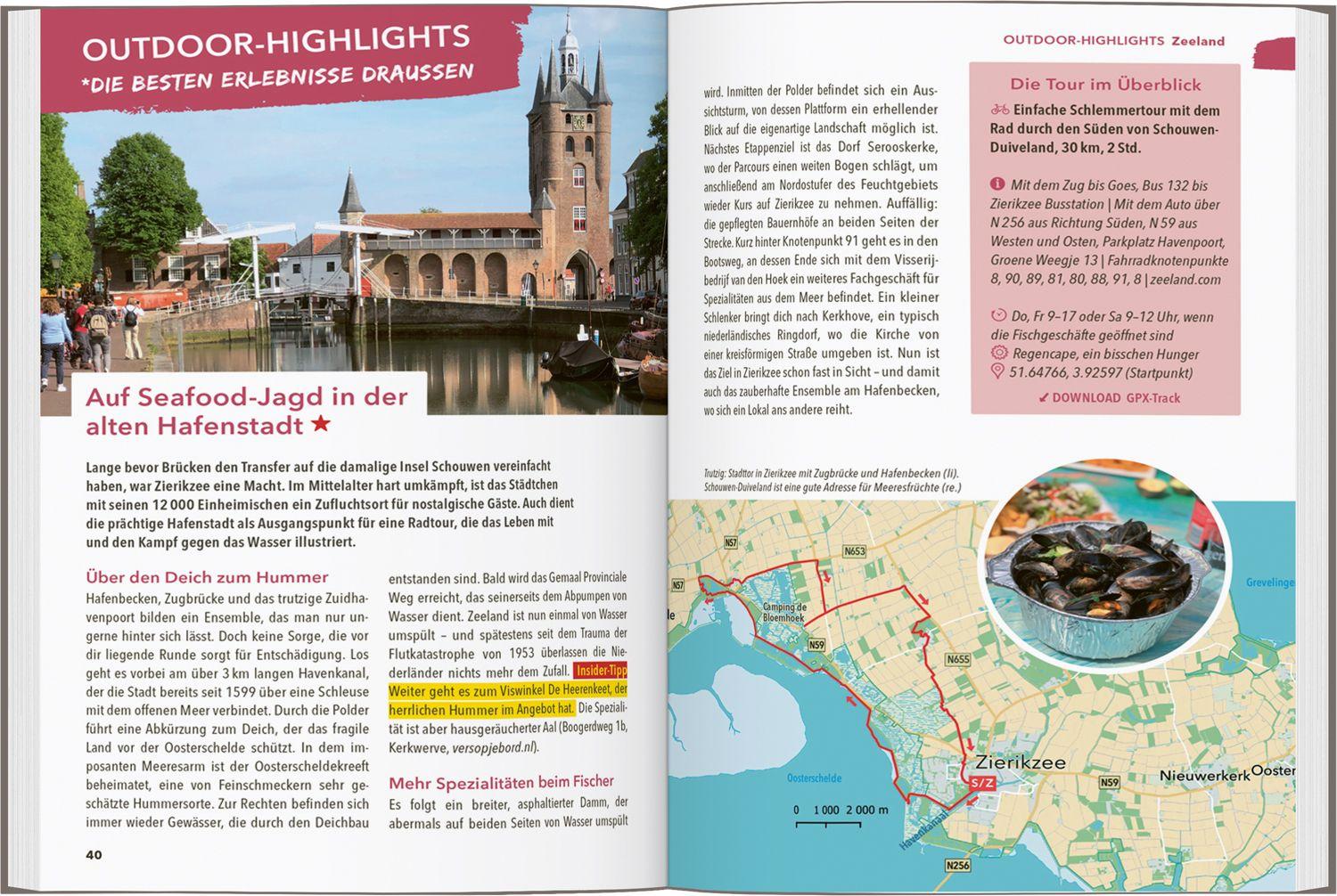 Beispielinhalt (Bild) MARCO POLO OUTDOOR GUIDE Reiseführer Niederländische Küste