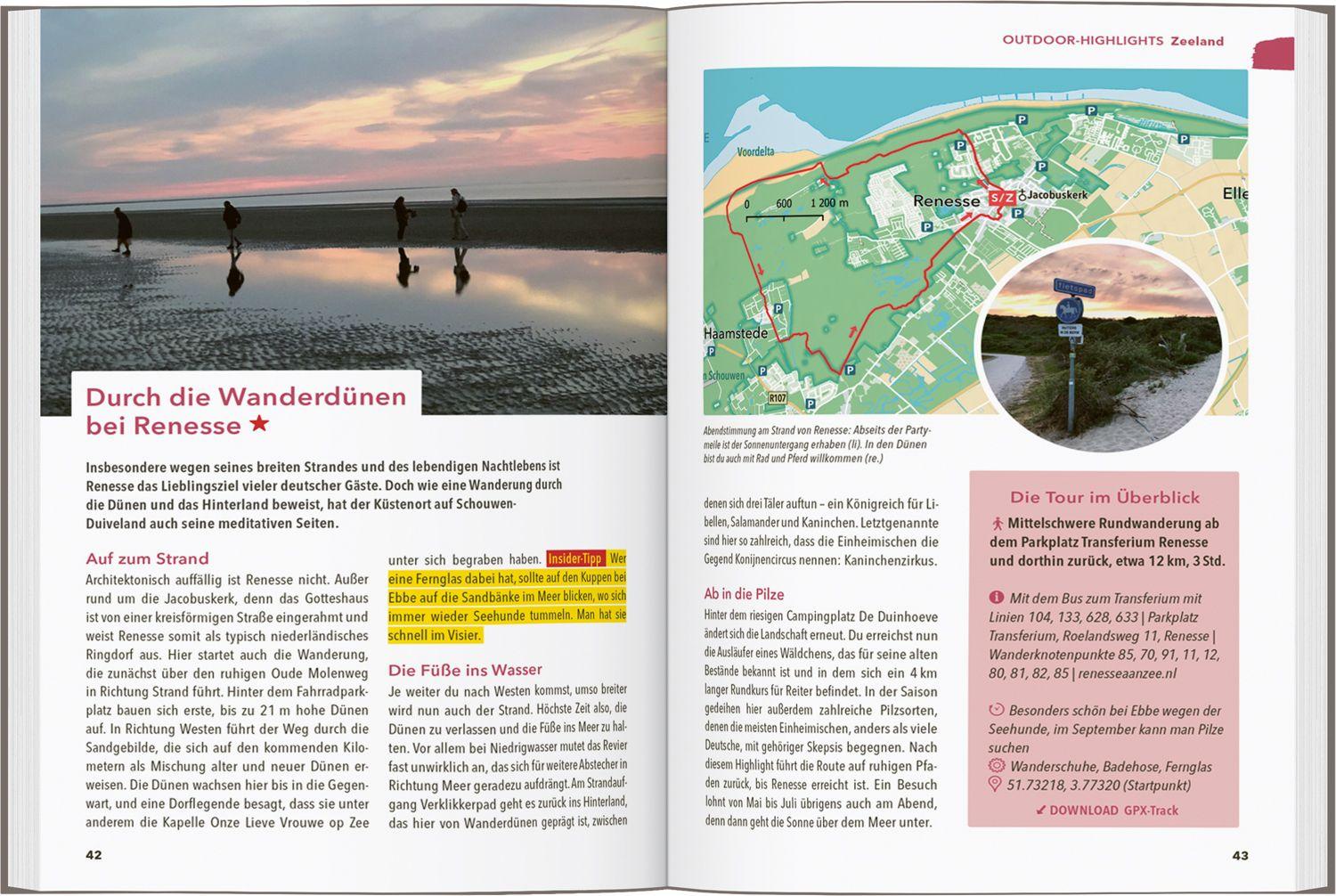 Beispielinhalt (Bild) MARCO POLO OUTDOOR GUIDE Reiseführer Niederländische Küste