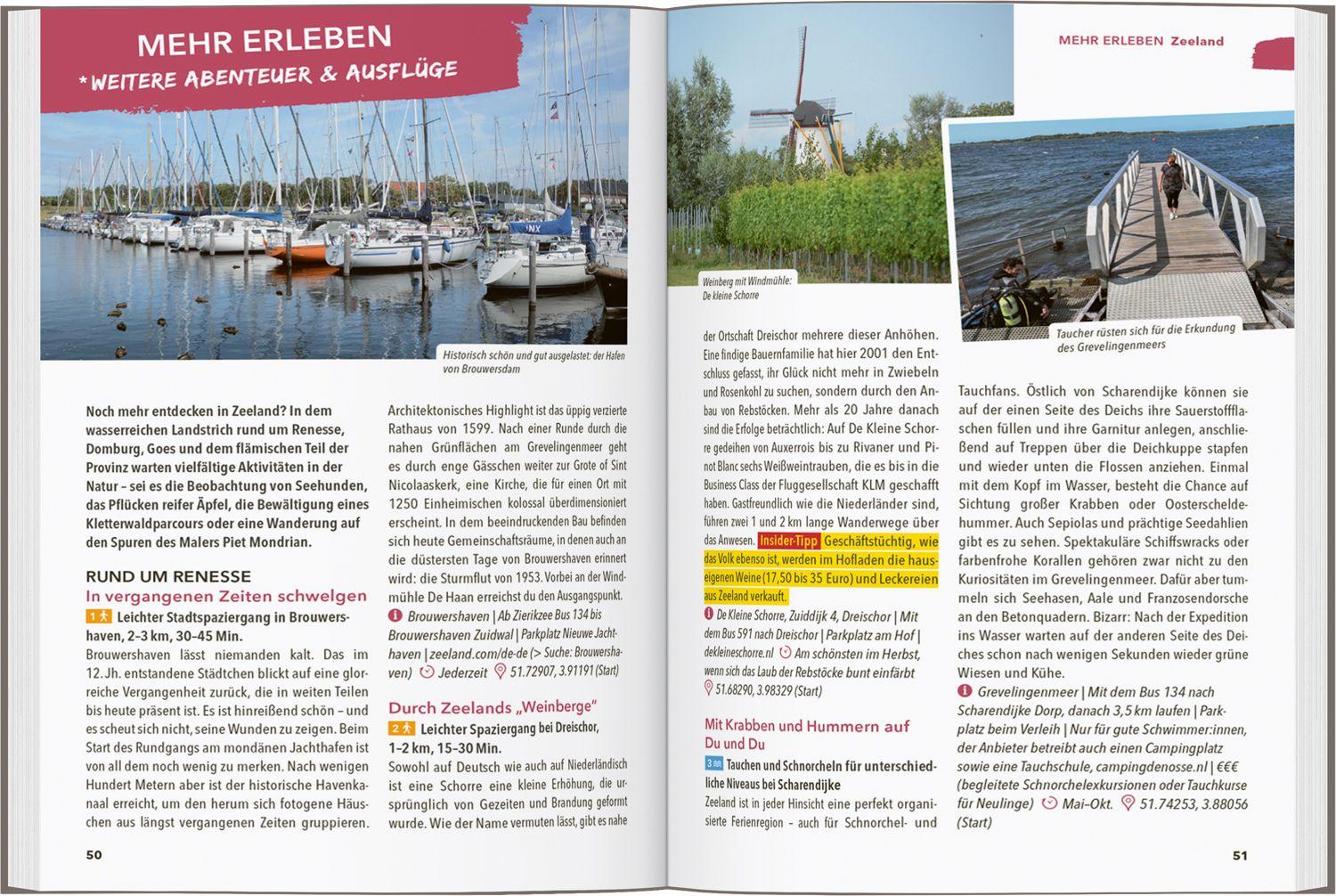 Beispielinhalt (Bild) MARCO POLO OUTDOOR GUIDE Reiseführer Niederländische Küste