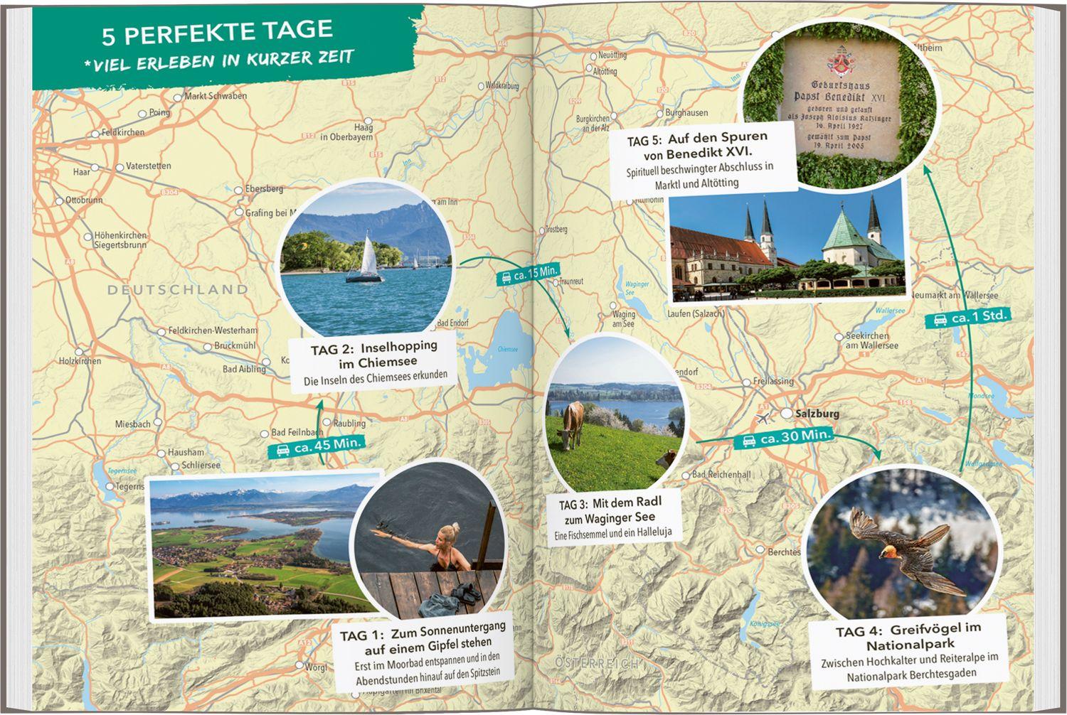 Beispielinhalt (Bild) MARCO POLO OUTDOOR GUIDE Reiseführer Chiemgau & Berchtesgadener Land