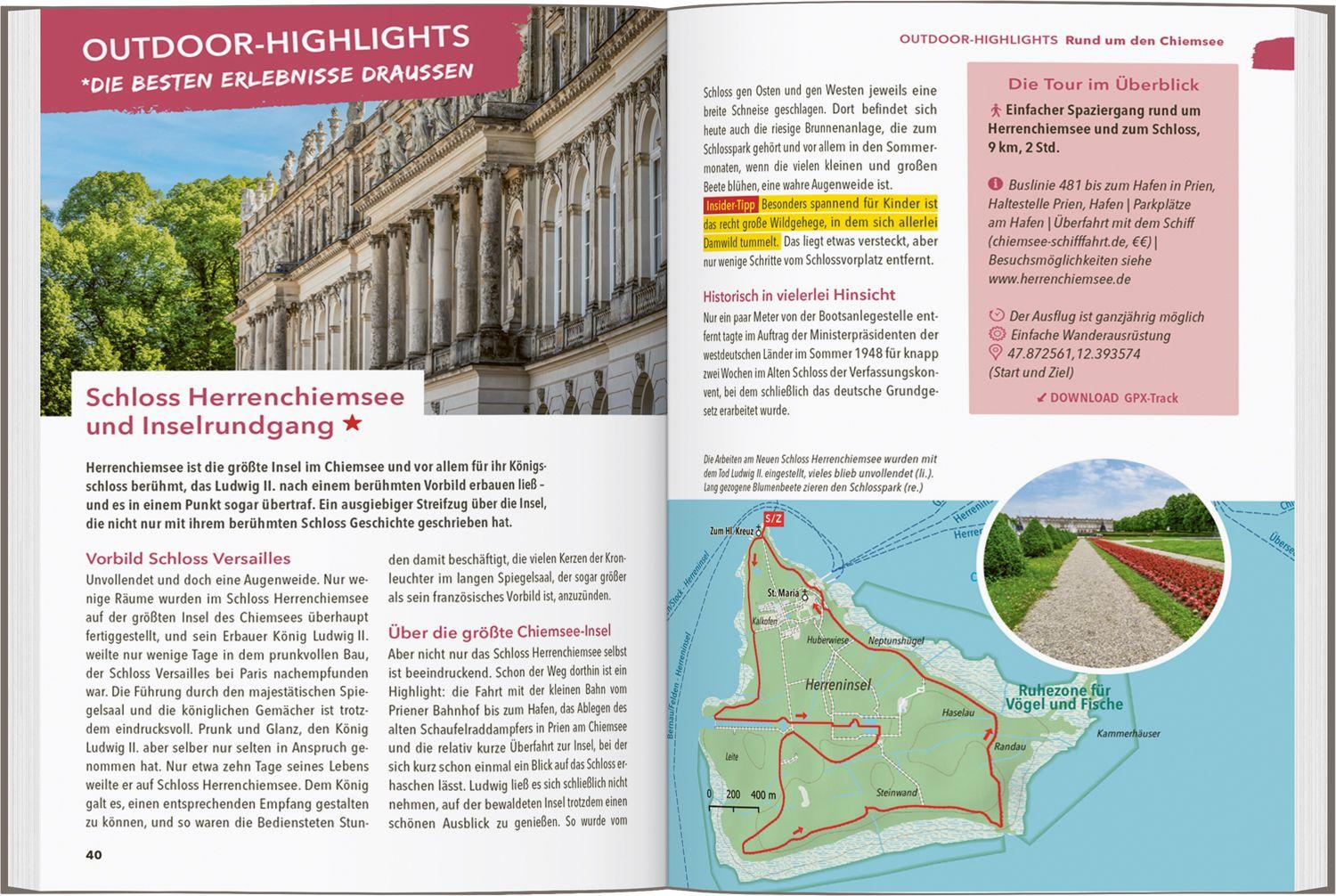 Beispielinhalt (Bild) MARCO POLO OUTDOOR GUIDE Reiseführer Chiemgau & Berchtesgadener Land