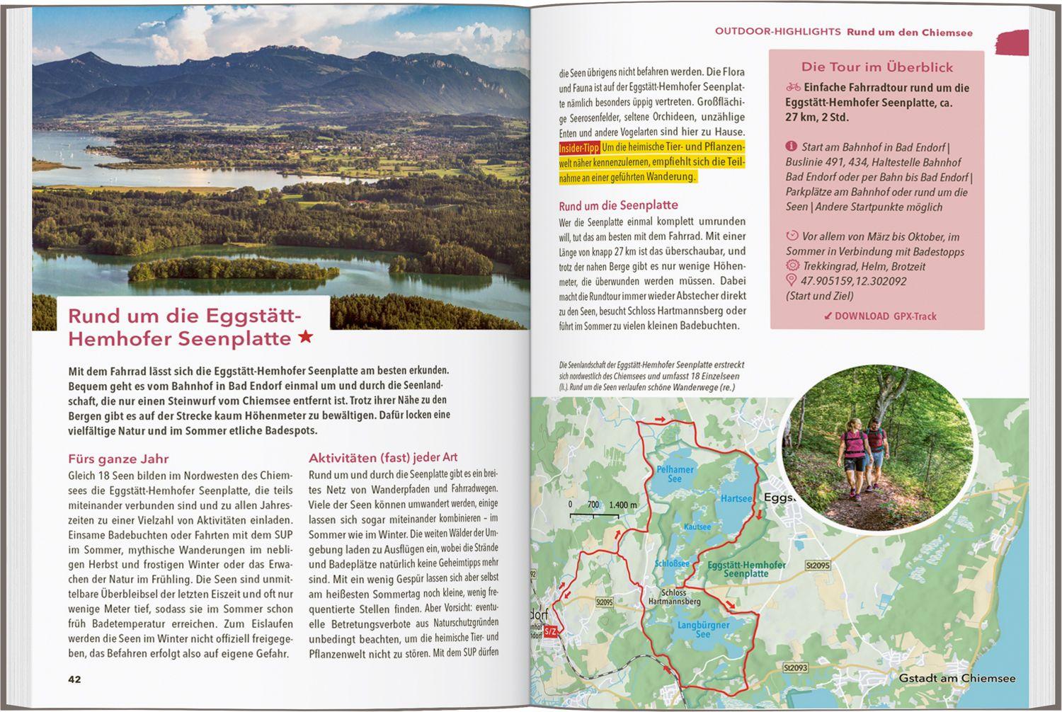 Beispielinhalt (Bild) MARCO POLO OUTDOOR GUIDE Reiseführer Chiemgau & Berchtesgadener Land