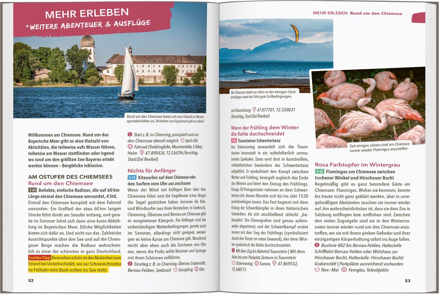 Beispielinhalt (Bild) MARCO POLO OUTDOOR GUIDE Reiseführer Chiemgau & Berchtesgadener Land