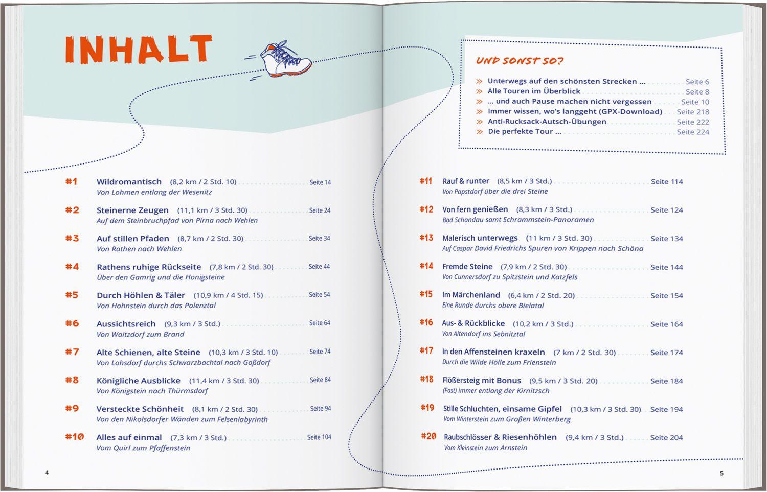Beispielinhalt (Bild) DUMONT Wanderzeit in der Sächsischen Schweiz