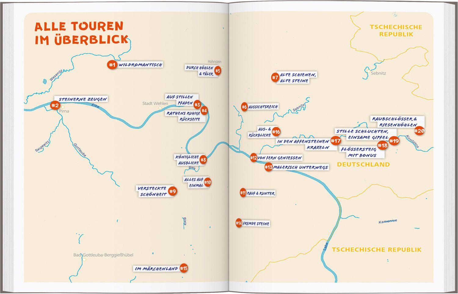 Beispielinhalt (Bild) DUMONT Wanderzeit in der Sächsischen Schweiz