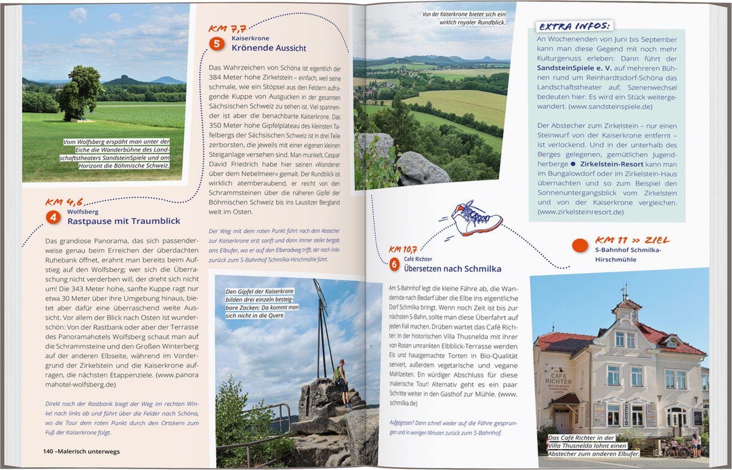 Beispielinhalt (Bild) DUMONT Wanderzeit in der Sächsischen Schweiz