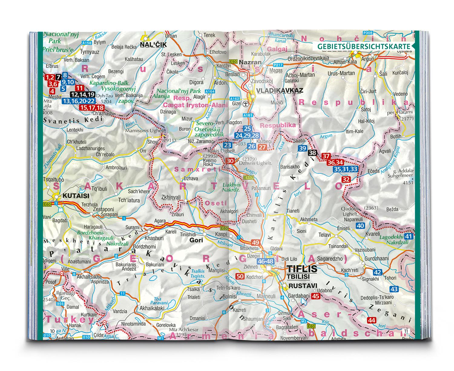 Beispielinhalt (Bild) KOMPASS Wanderführer Georgien, Kaukasus, 50 Touren mit Extra-Tourenkarte